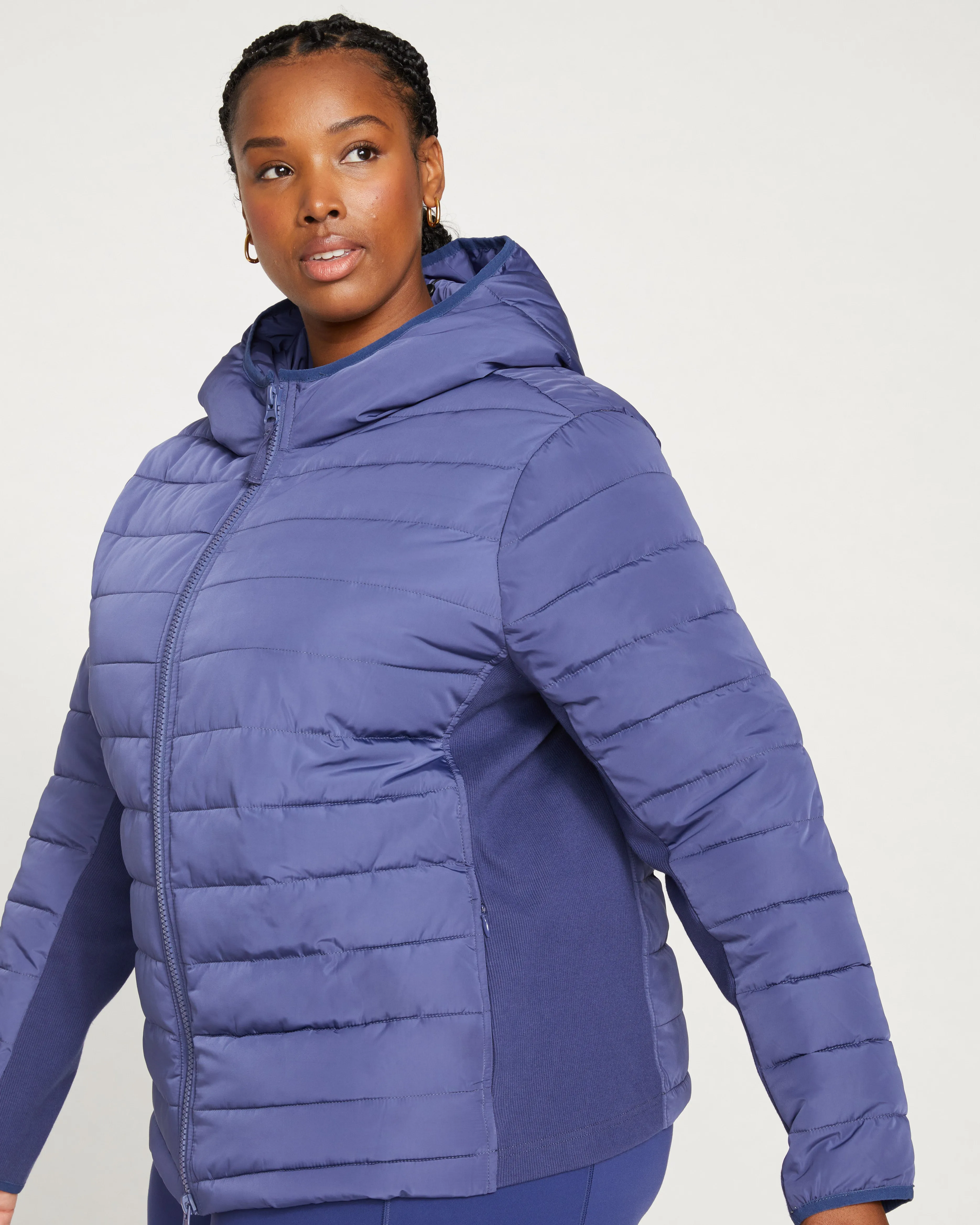 Comfort Panel Light Down Jacket - Rich Cobalt sold by Universal Standard product image thumbnail 3