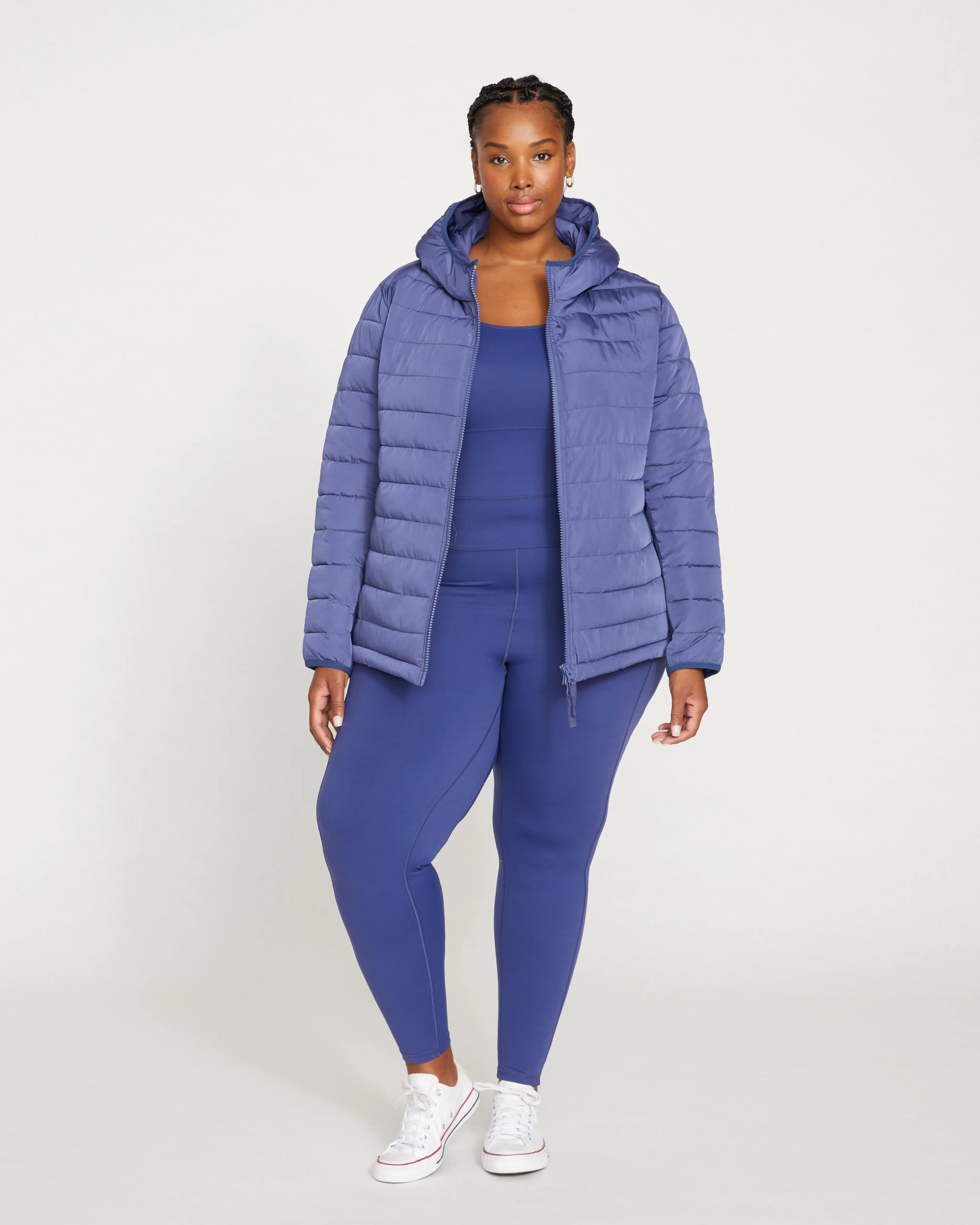 Comfort Panel Light Down Jacket - Rich Cobalt sold by Universal Standard product image thumbnail 2