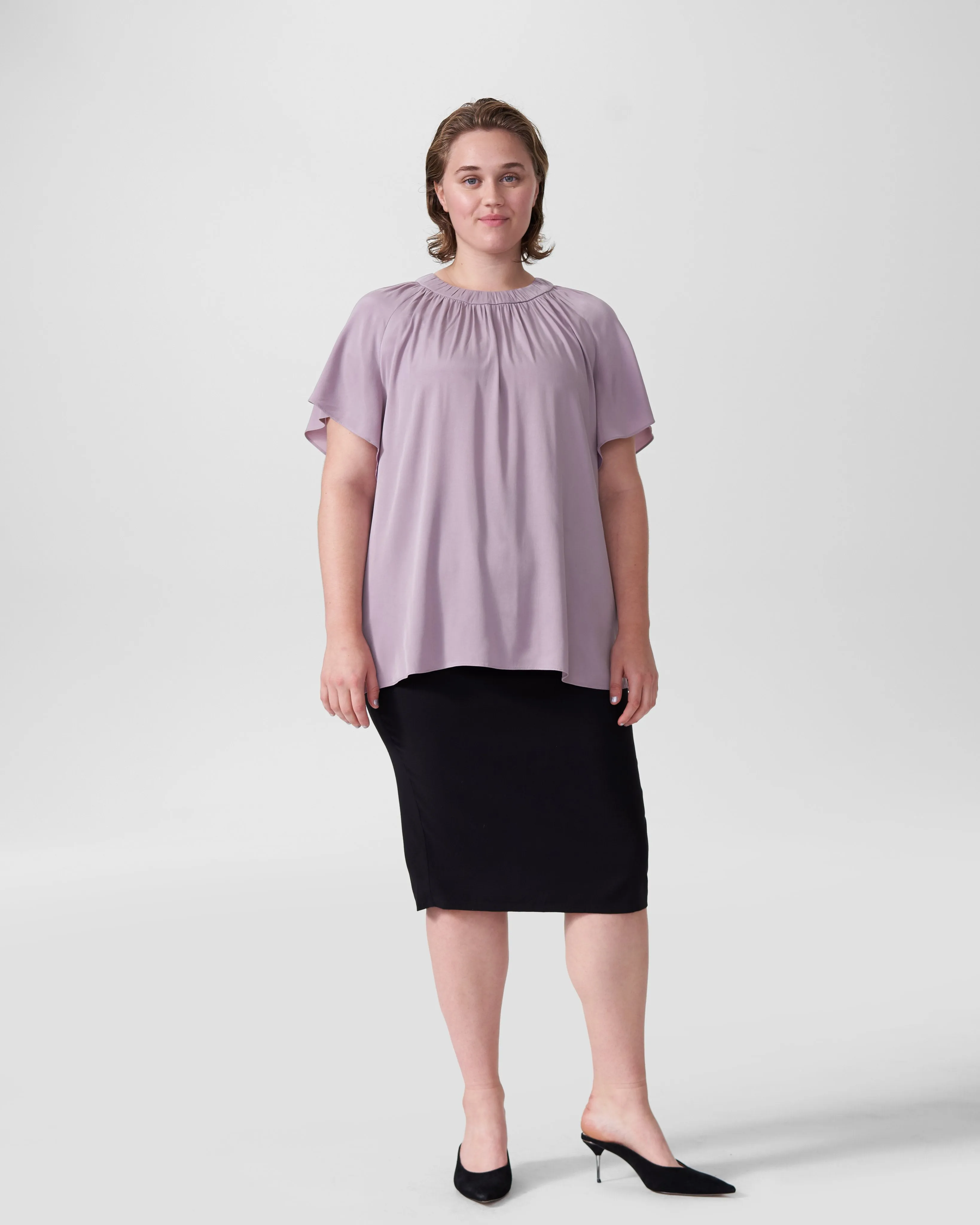 Alex Short Sleeve Shirred Top - Orchid sold by Universal Standard product image thumbnail 5