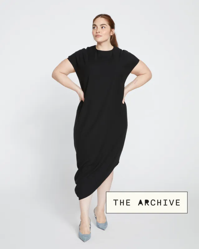 Iconic Double Luxe Geneva Dress - Black sold by Universal Standard