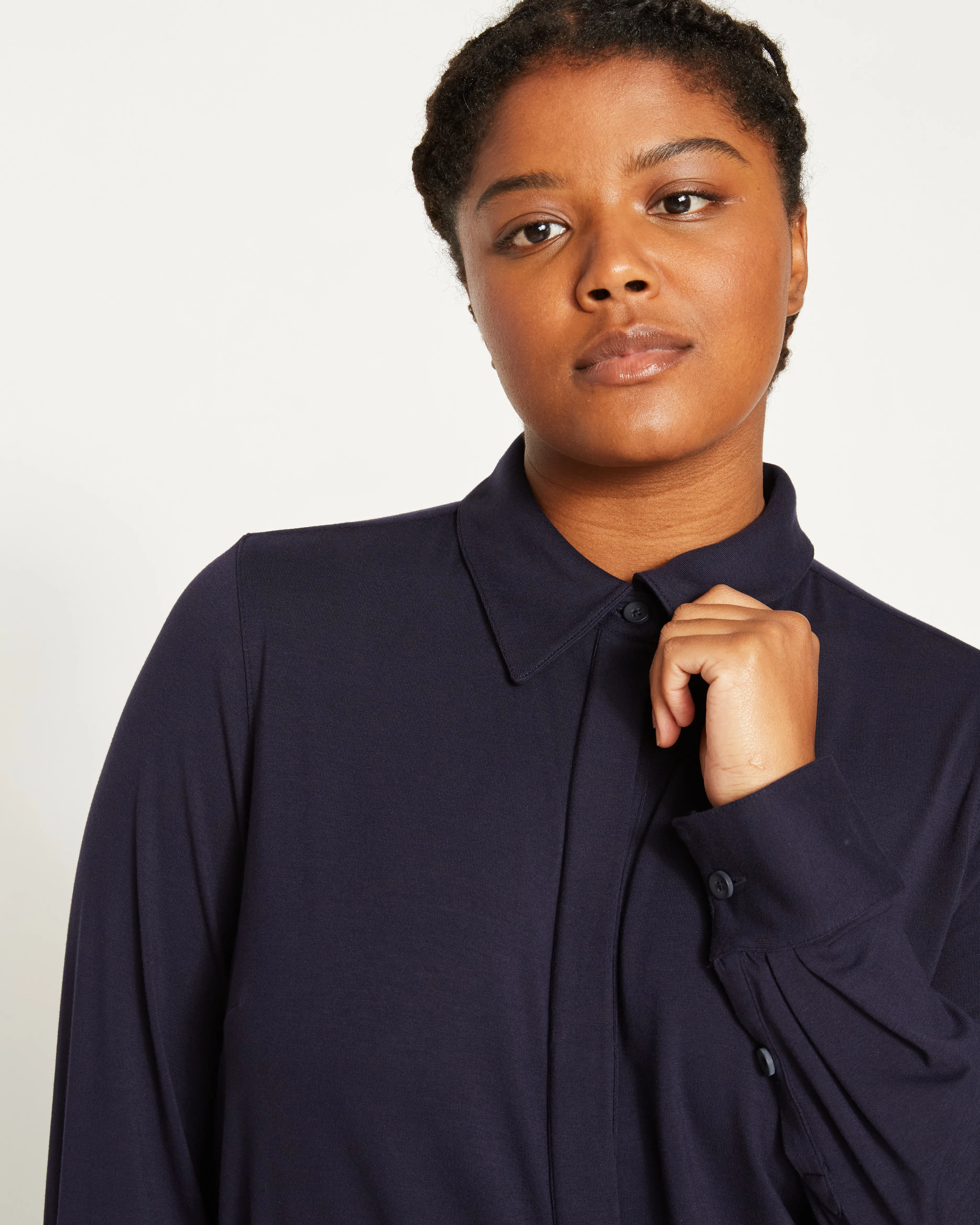 Elbe Liquid Jersey Shirt Classic Fit - Midnight sold by Universal Standard product image thumbnail 2