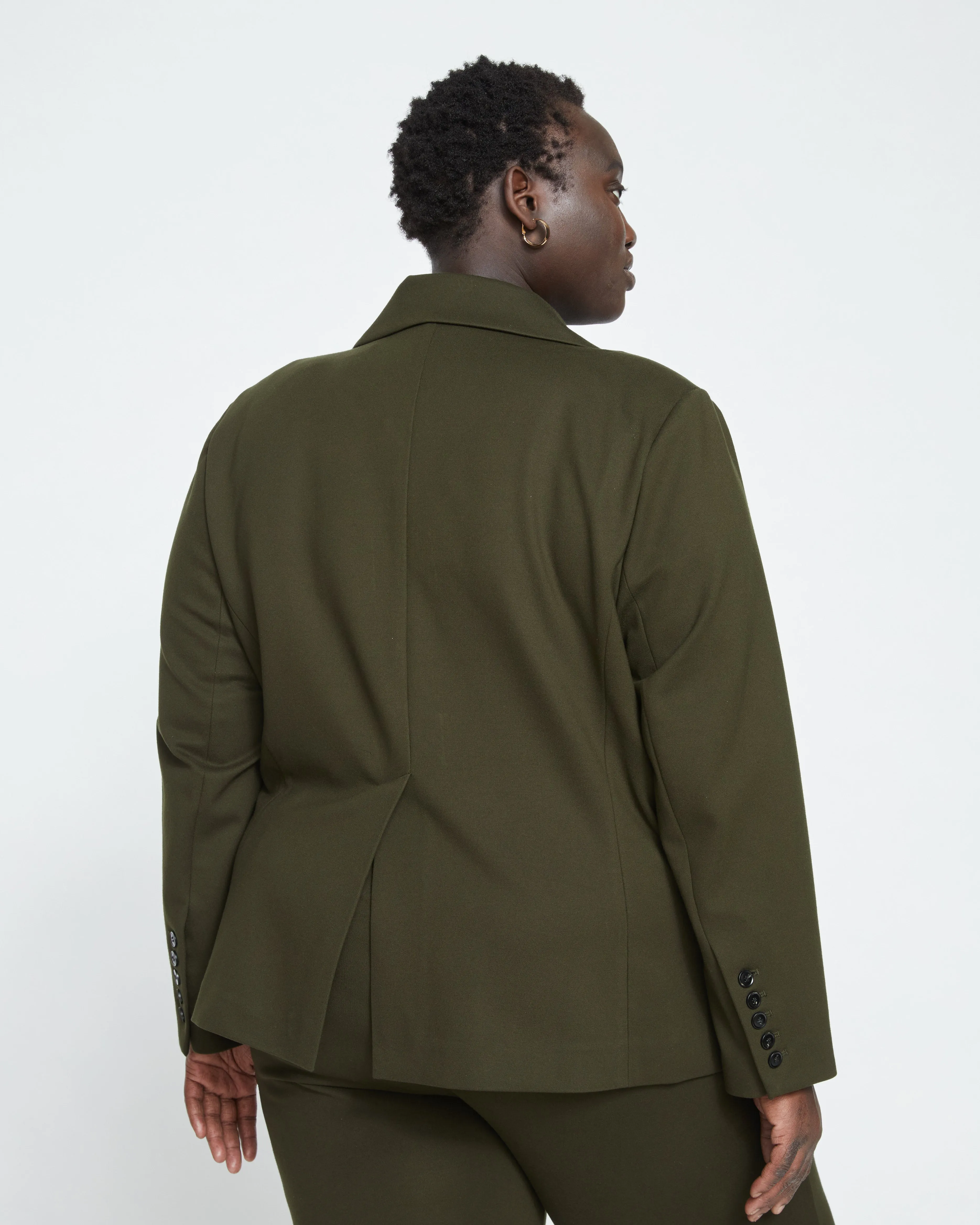 Bianca Double Breasted Ponte Blazer - Evening Forest sold by Universal Standard product image thumbnail 4