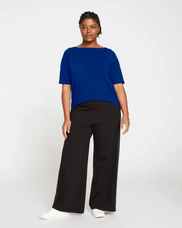 Bella Boatneck Tee - Lapis sold by Universal Standard
