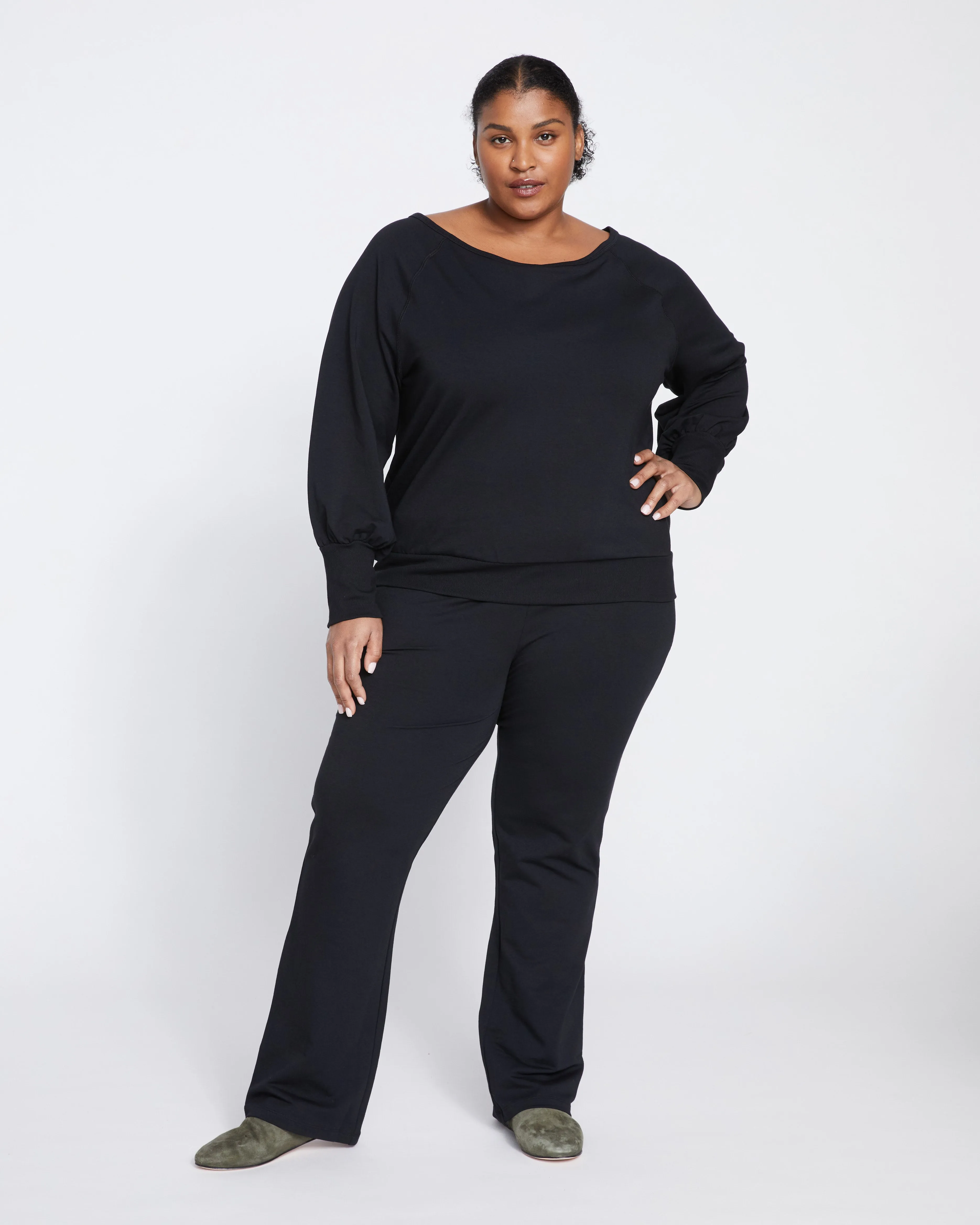 Super Soft Terry Scoop Sweatshirt - Black sold by Universal Standard product image thumbnail 2