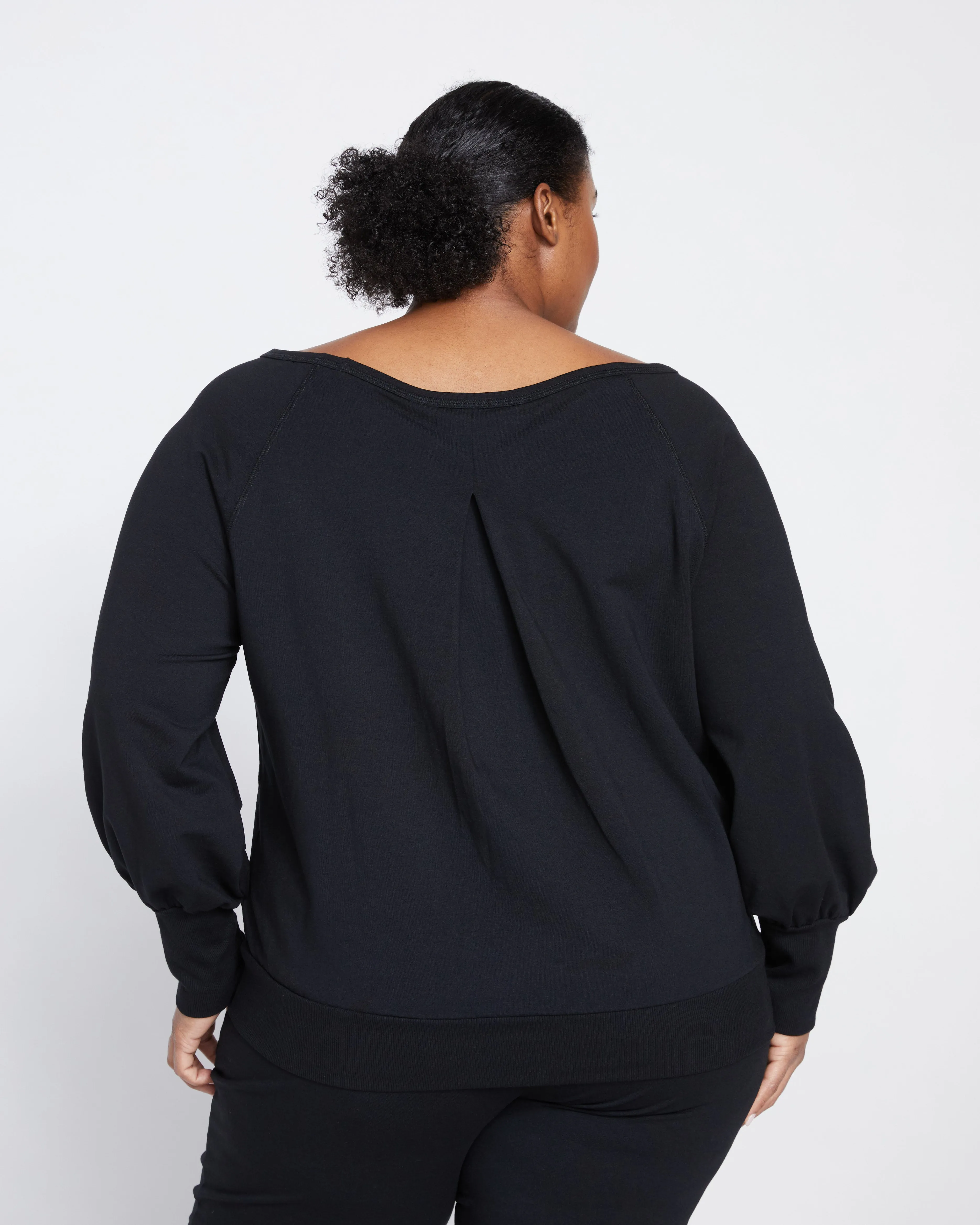 Super Soft Terry Scoop Sweatshirt - Black sold by Universal Standard product image thumbnail 4