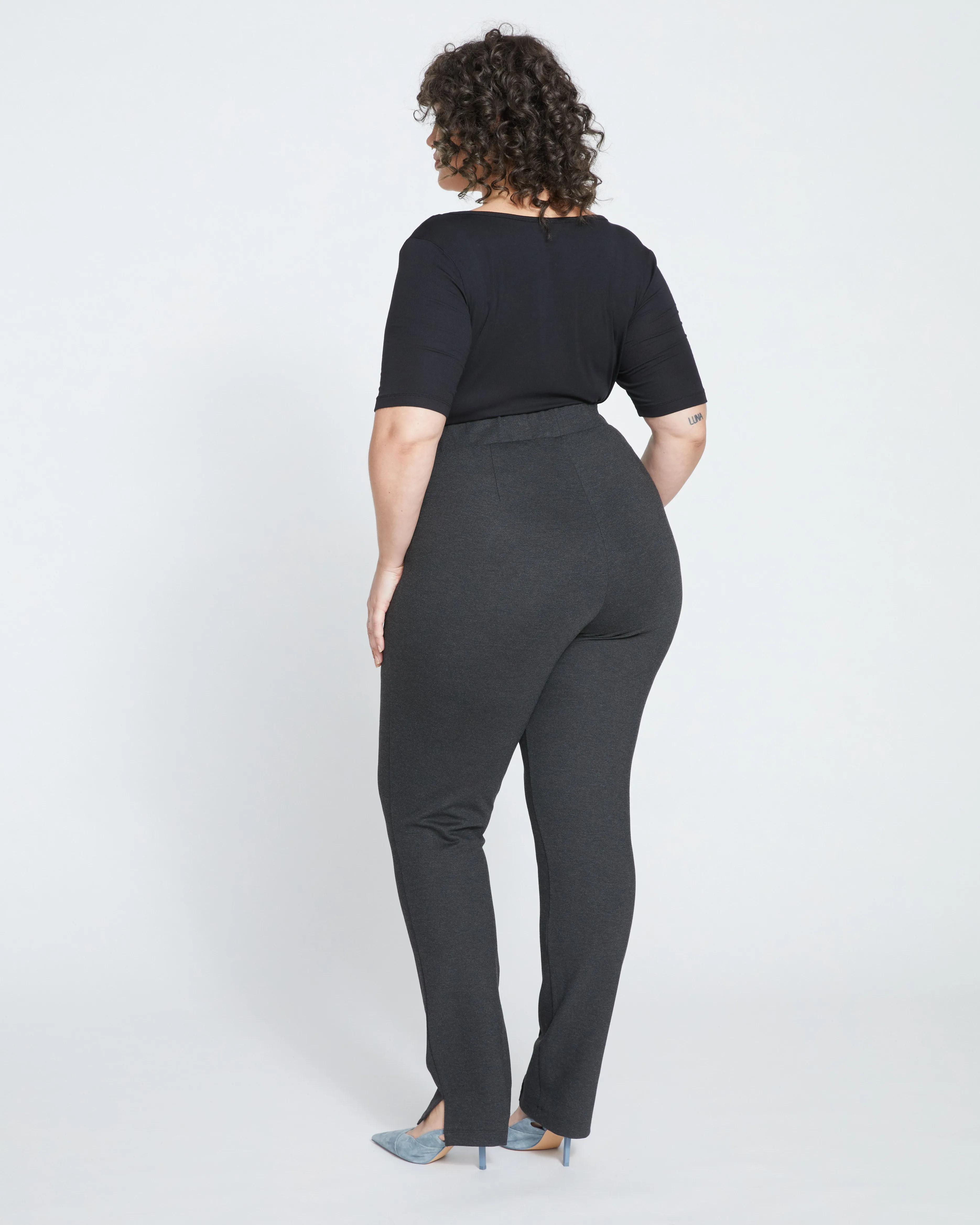 Skinny Pintuck Ponte Pants 32 Inch - Charcoal sold by Universal Standard product image thumbnail 4