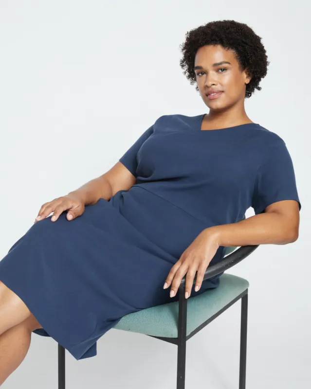 Mary Double Luxe Dress - Deep Storm sold by Universal Standard