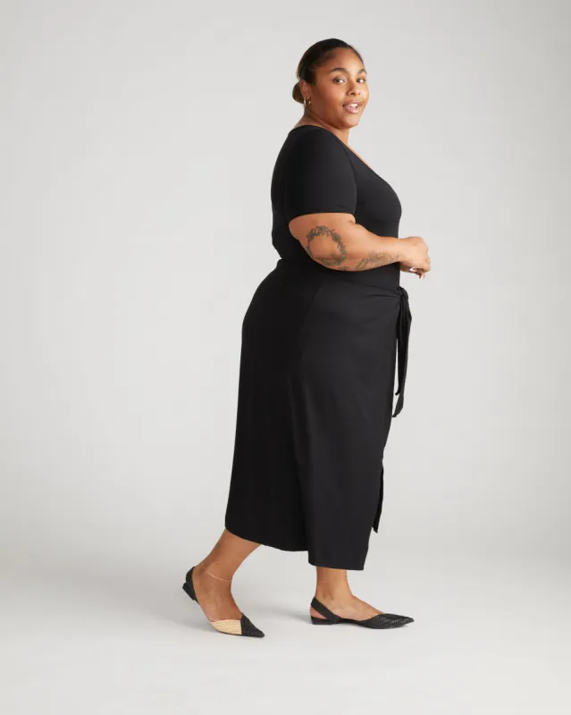 Palermo Divine Jersey Wrap Dress - Black sold by Universal Standard