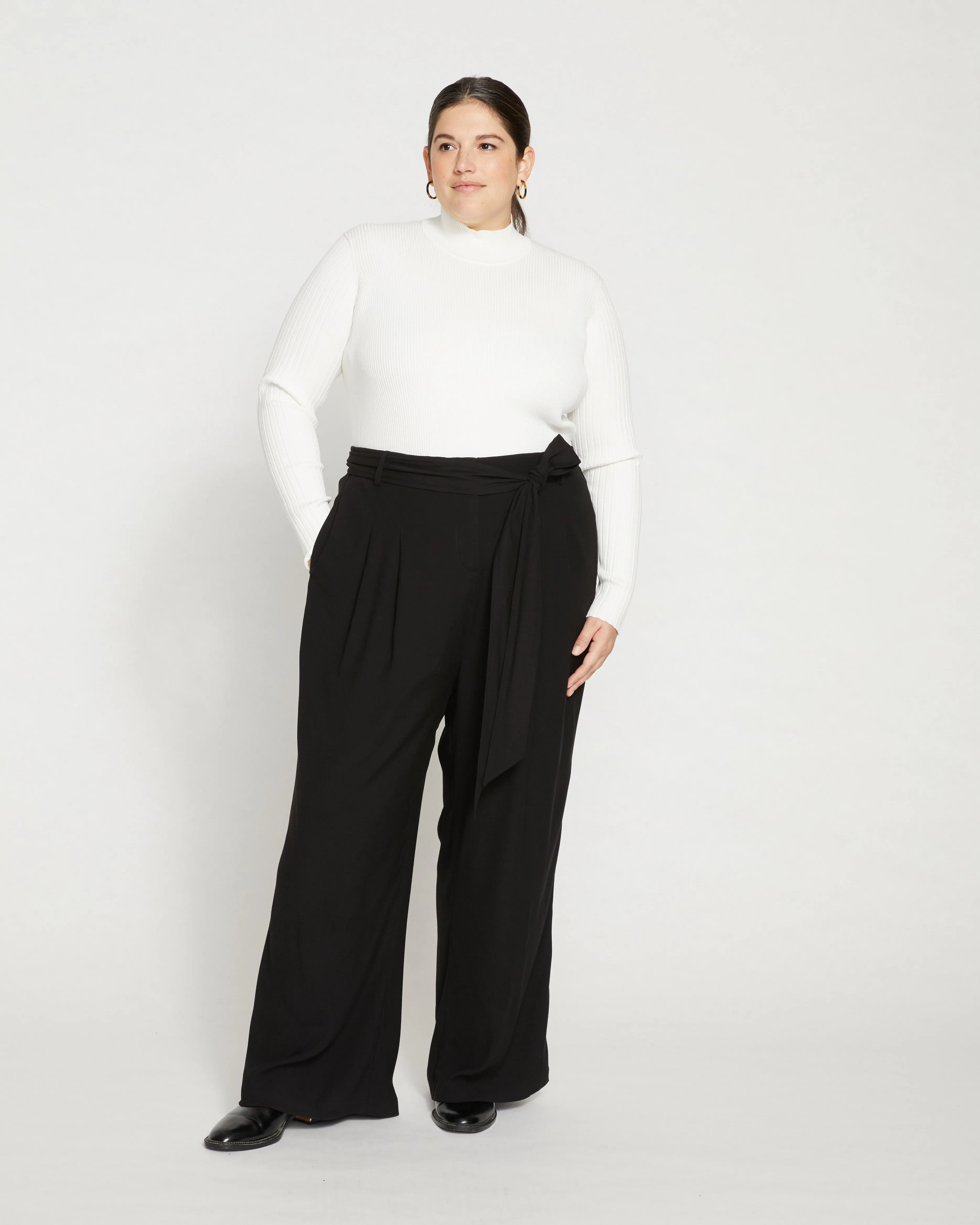 Bowie Double Luxe Wide Leg Pants - Black sold by Universal Standard product image thumbnail 2