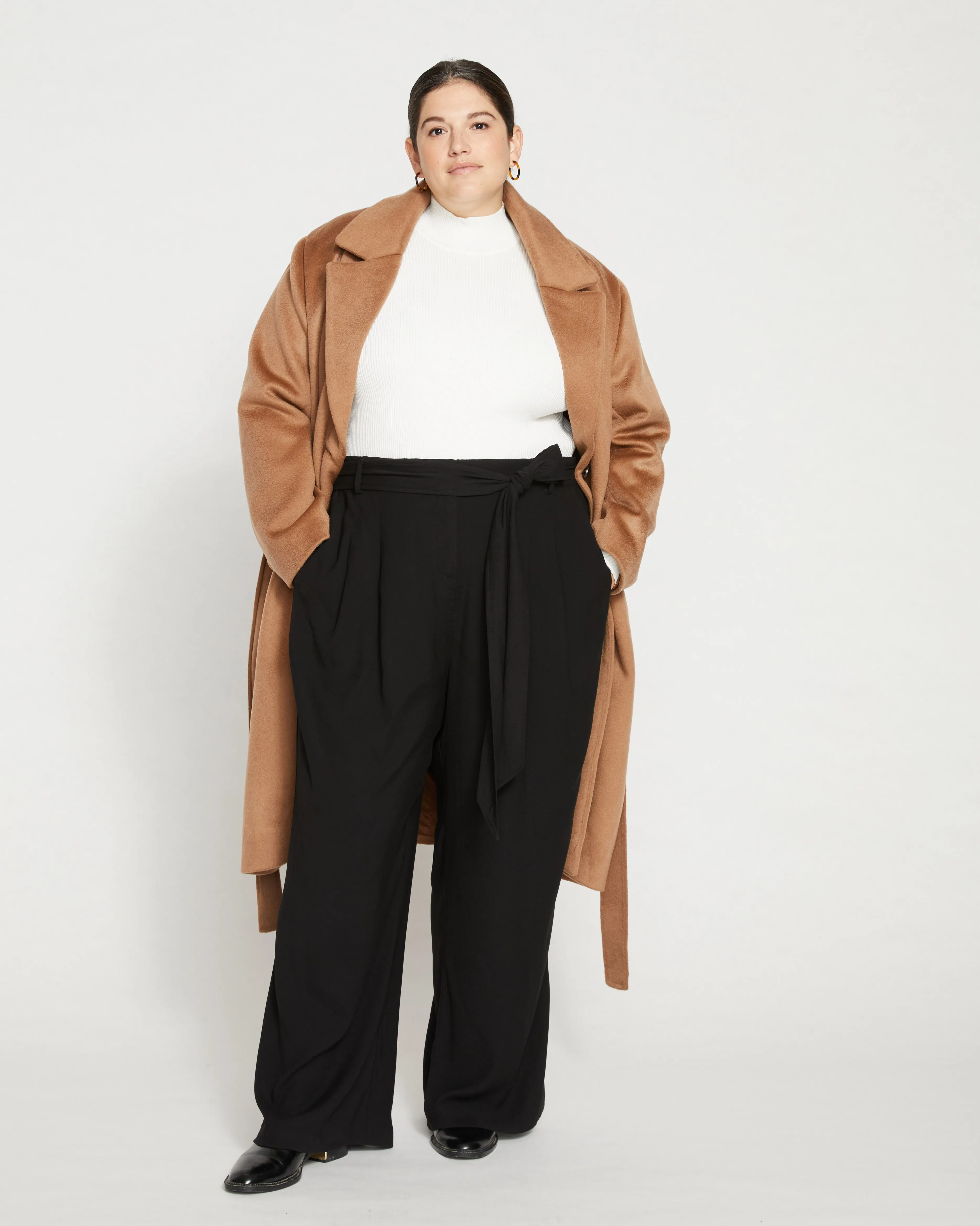 Bowie Double Luxe Wide Leg Pants - Black sold by Universal Standard