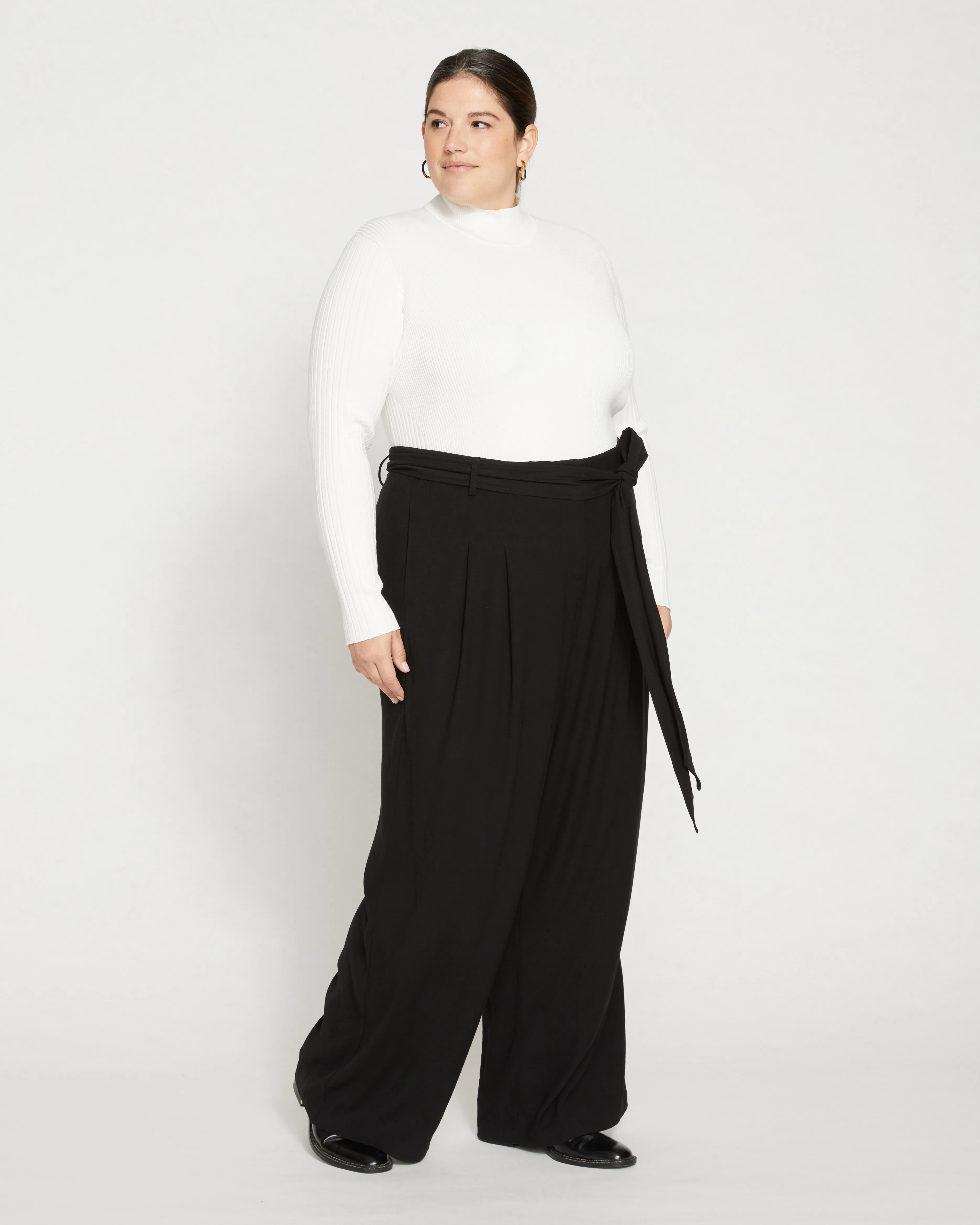 Bowie Double Luxe Wide Leg Pants - Black sold by Universal Standard product image thumbnail 3