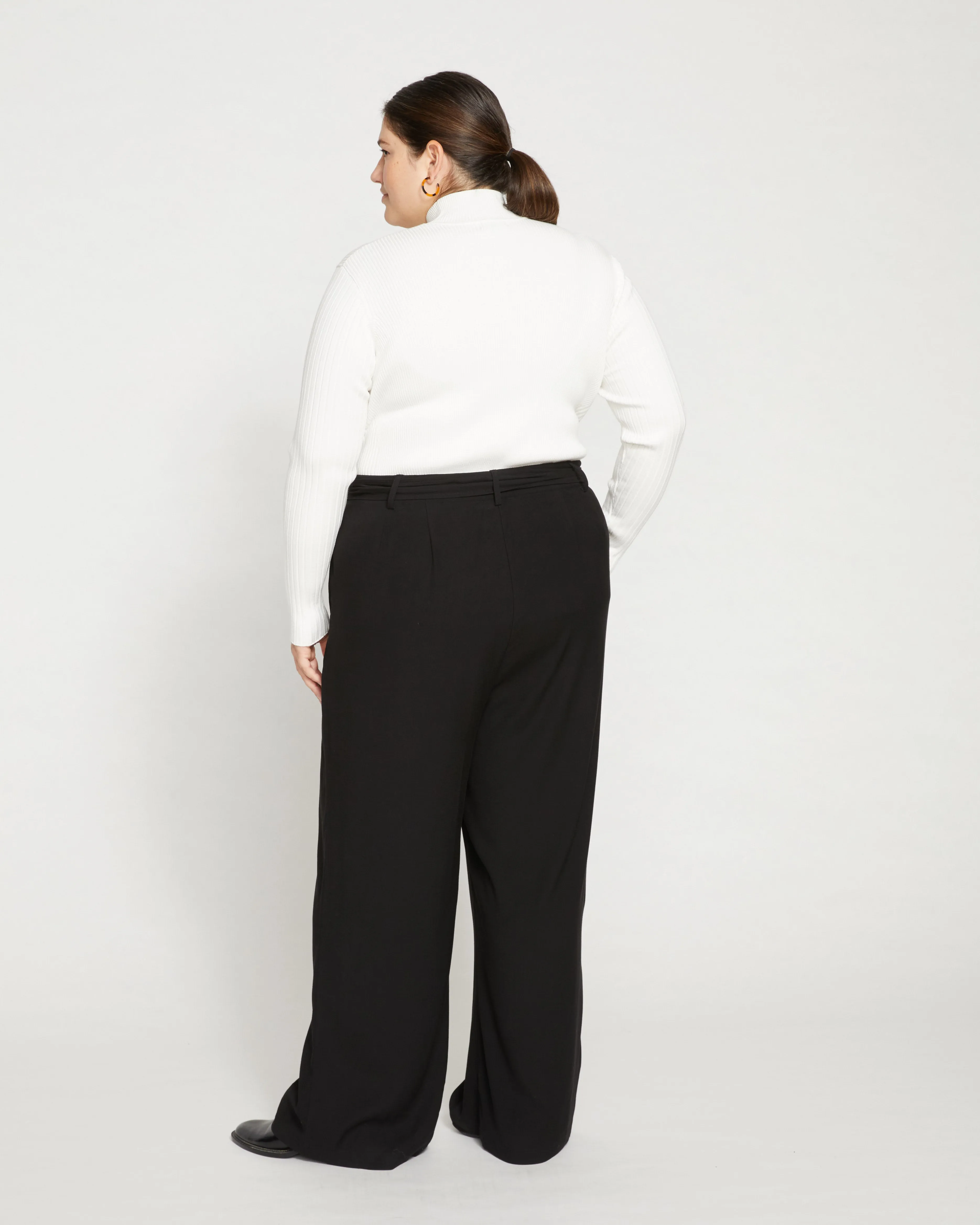 Bowie Double Luxe Wide Leg Pants - Black sold by Universal Standard product image thumbnail 4
