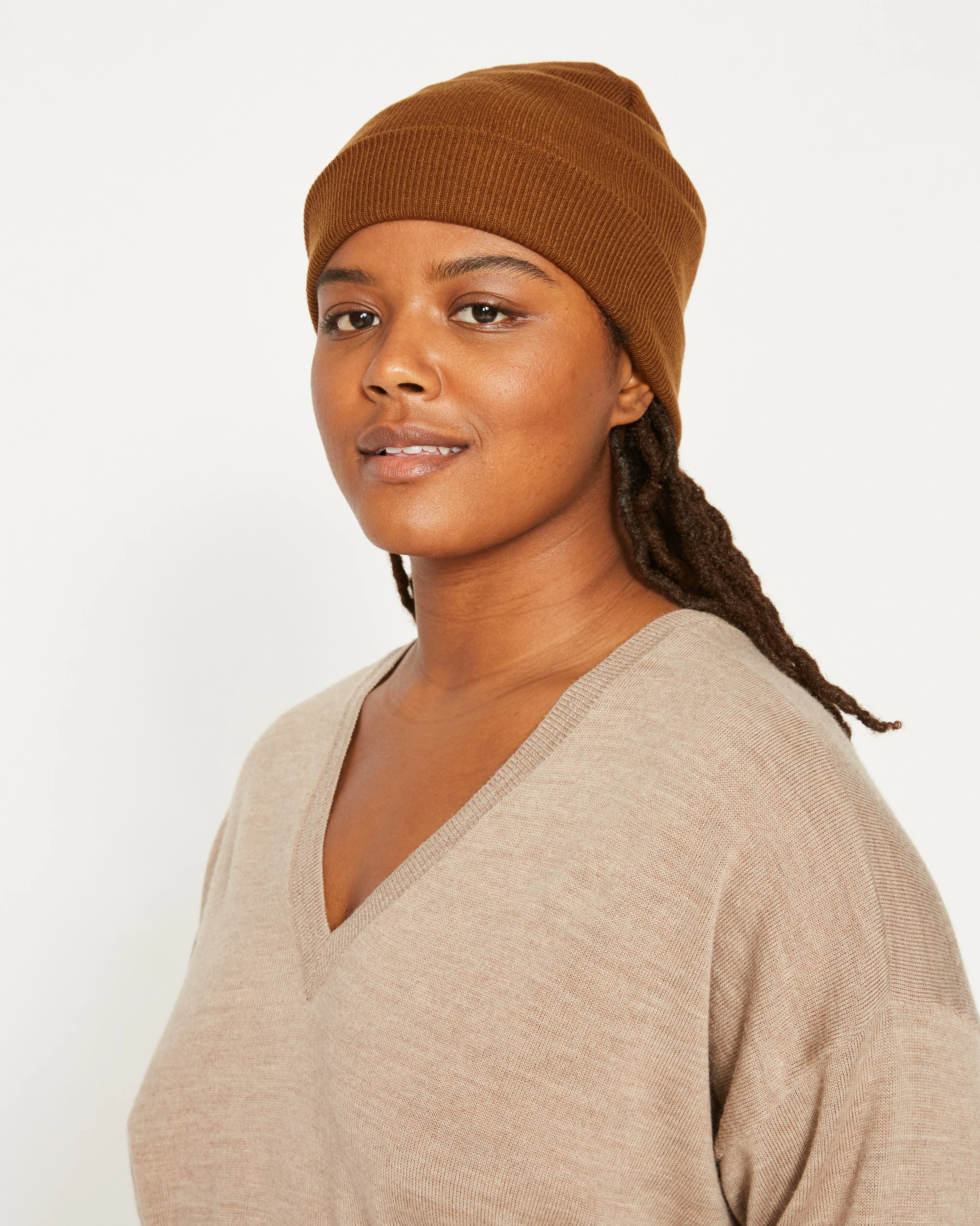 Cuffed Brim Beanie - Brown sold by Universal Standard product image thumbnail 2