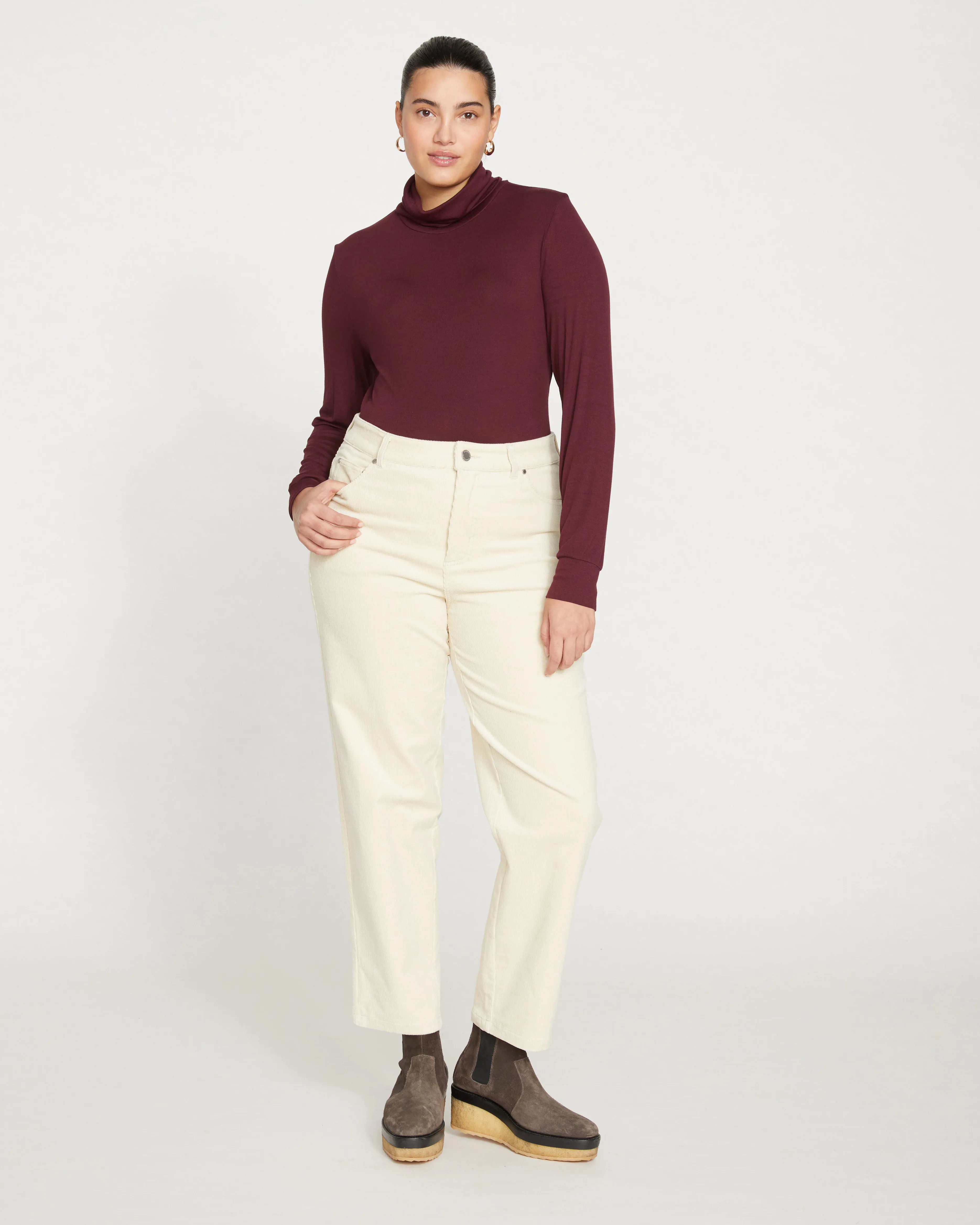 Cassidy High Rise Straight Corduroy Pants - Ceramic sold by Universal Standard product image thumbnail 2