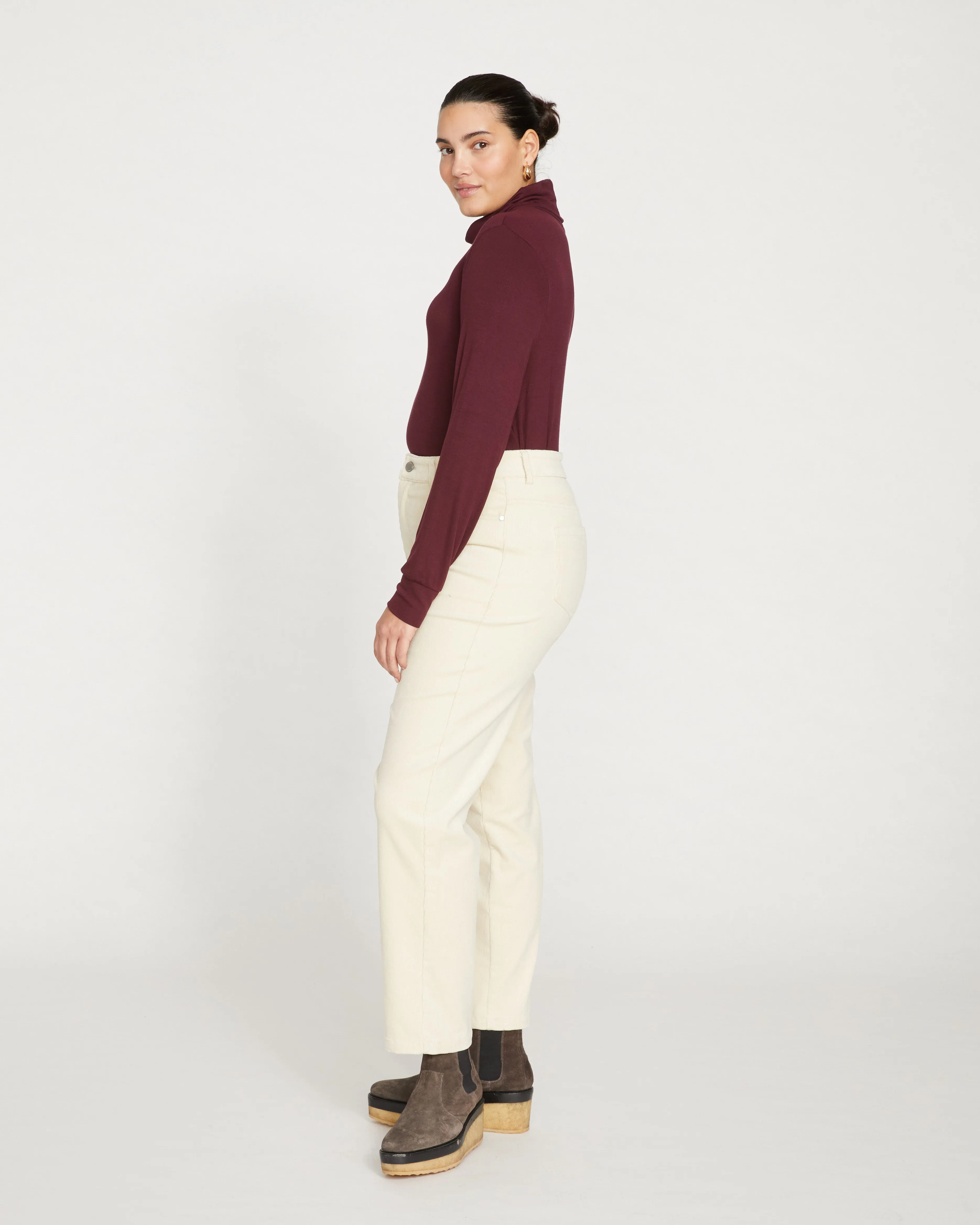 Cassidy High Rise Straight Corduroy Pants - Ceramic sold by Universal Standard product image thumbnail 3