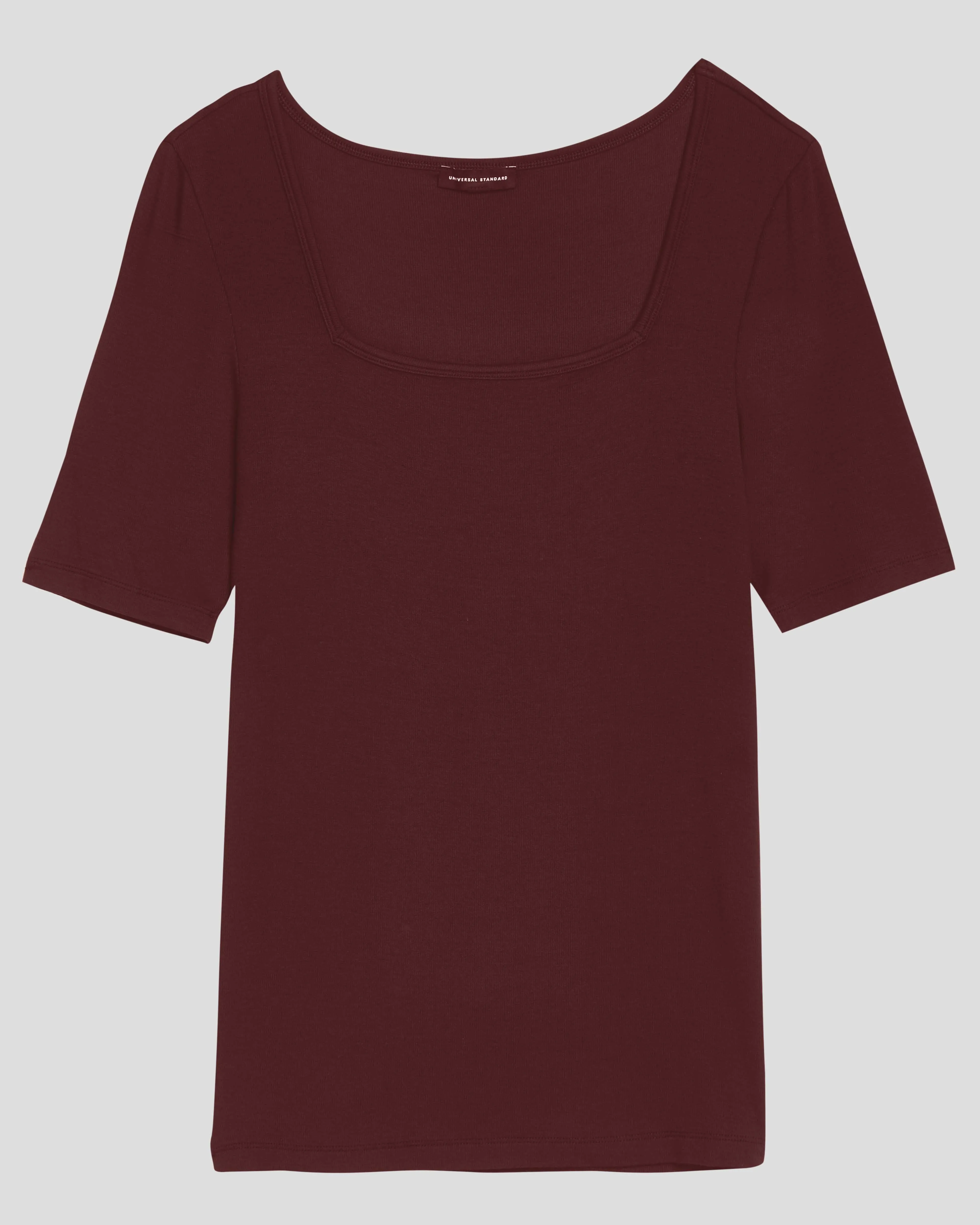 Foundation Short Sleeve Square Neck Tee - Black Cherry sold by Universal Standard product image thumbnail 2