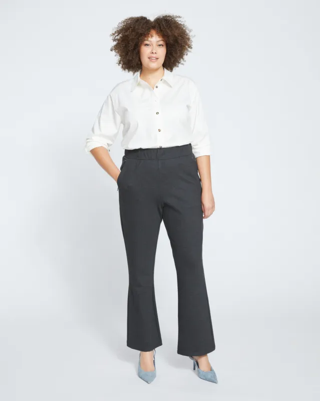 Pull On Bootcut Ponte Pants - Charcoal sold by Universal Standard