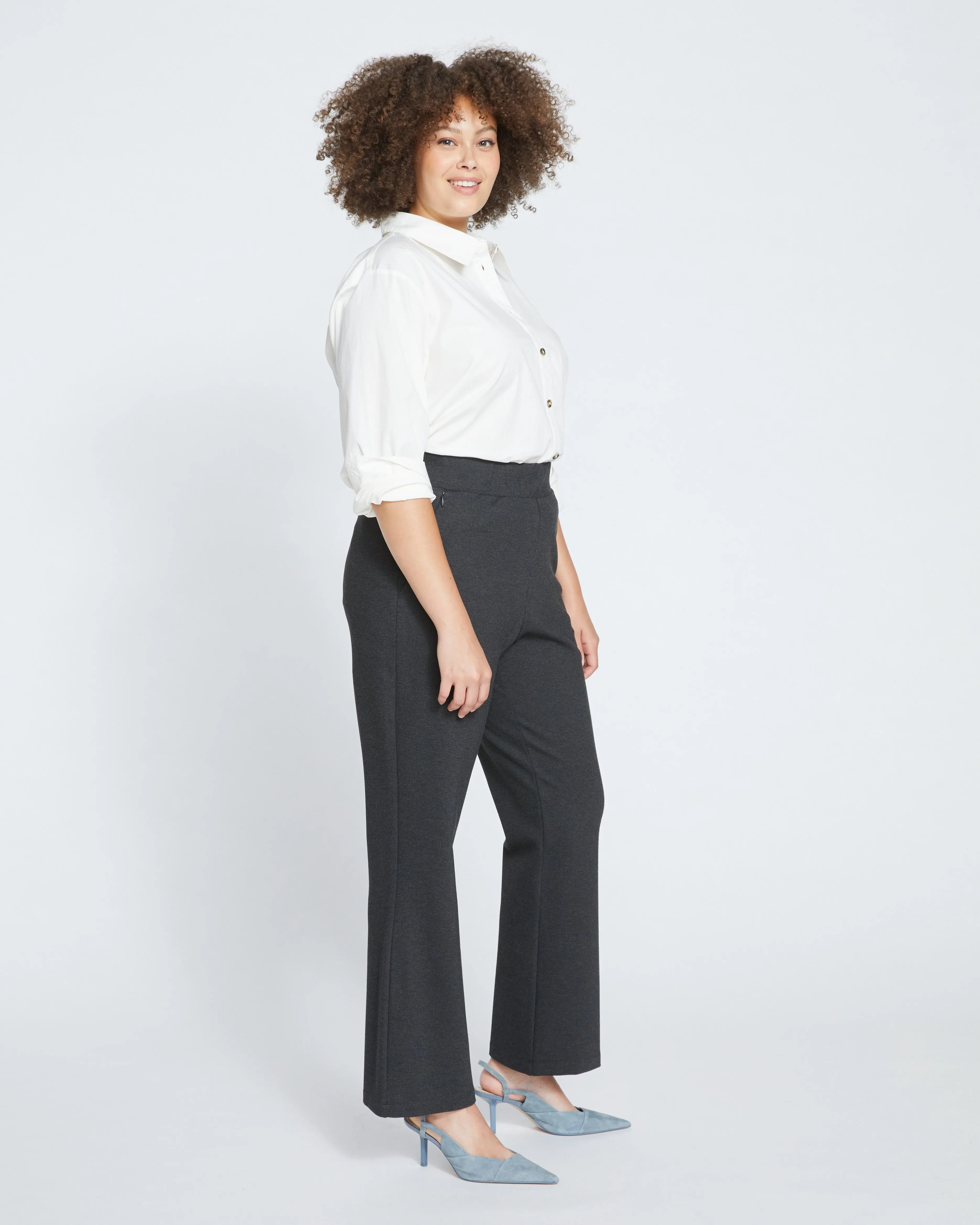 Pull On Bootcut Ponte Pants - Charcoal sold by Universal Standard product image thumbnail 3