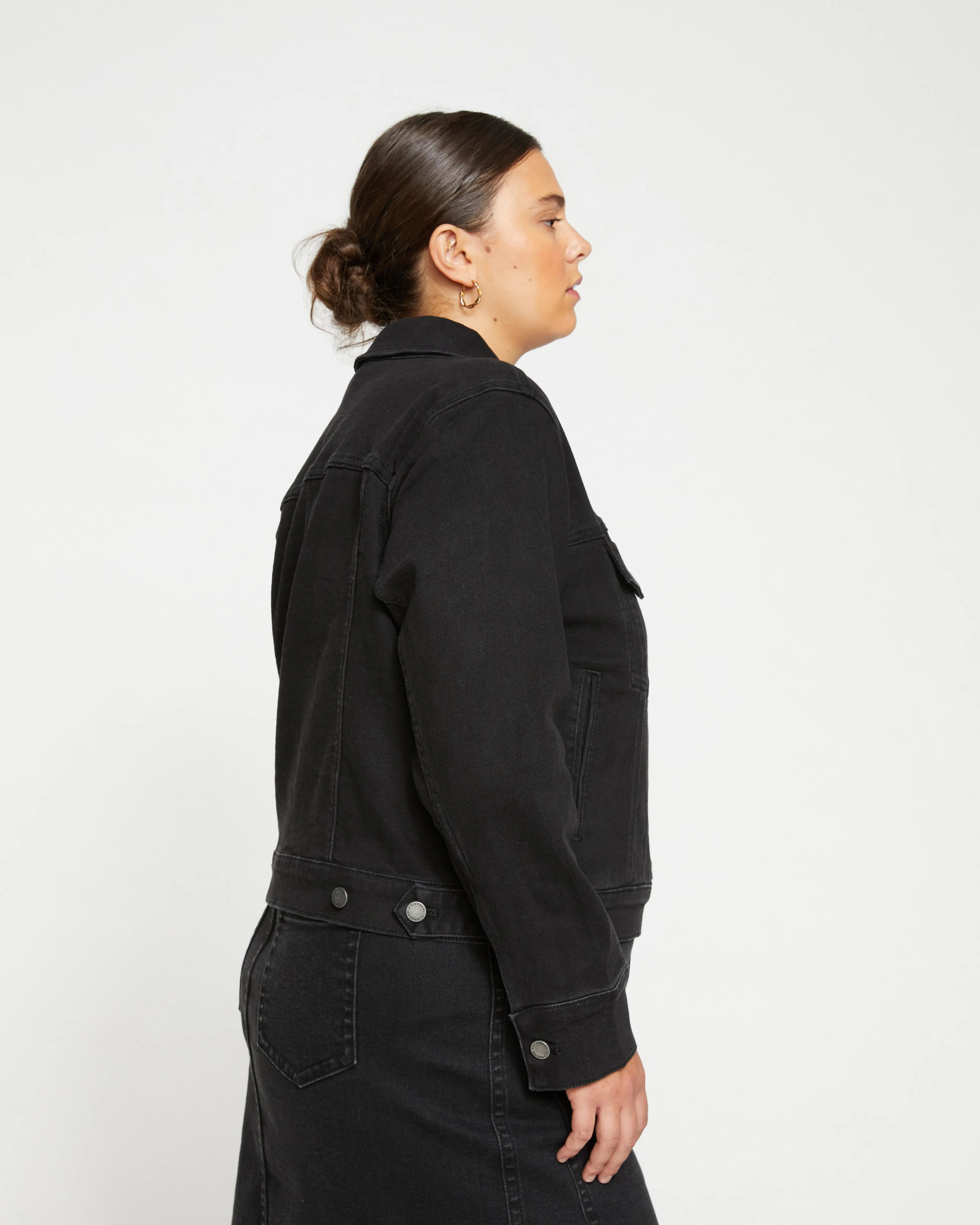 Kelsey Denim Jacket - Broken Black sold by Universal Standard product image thumbnail 3