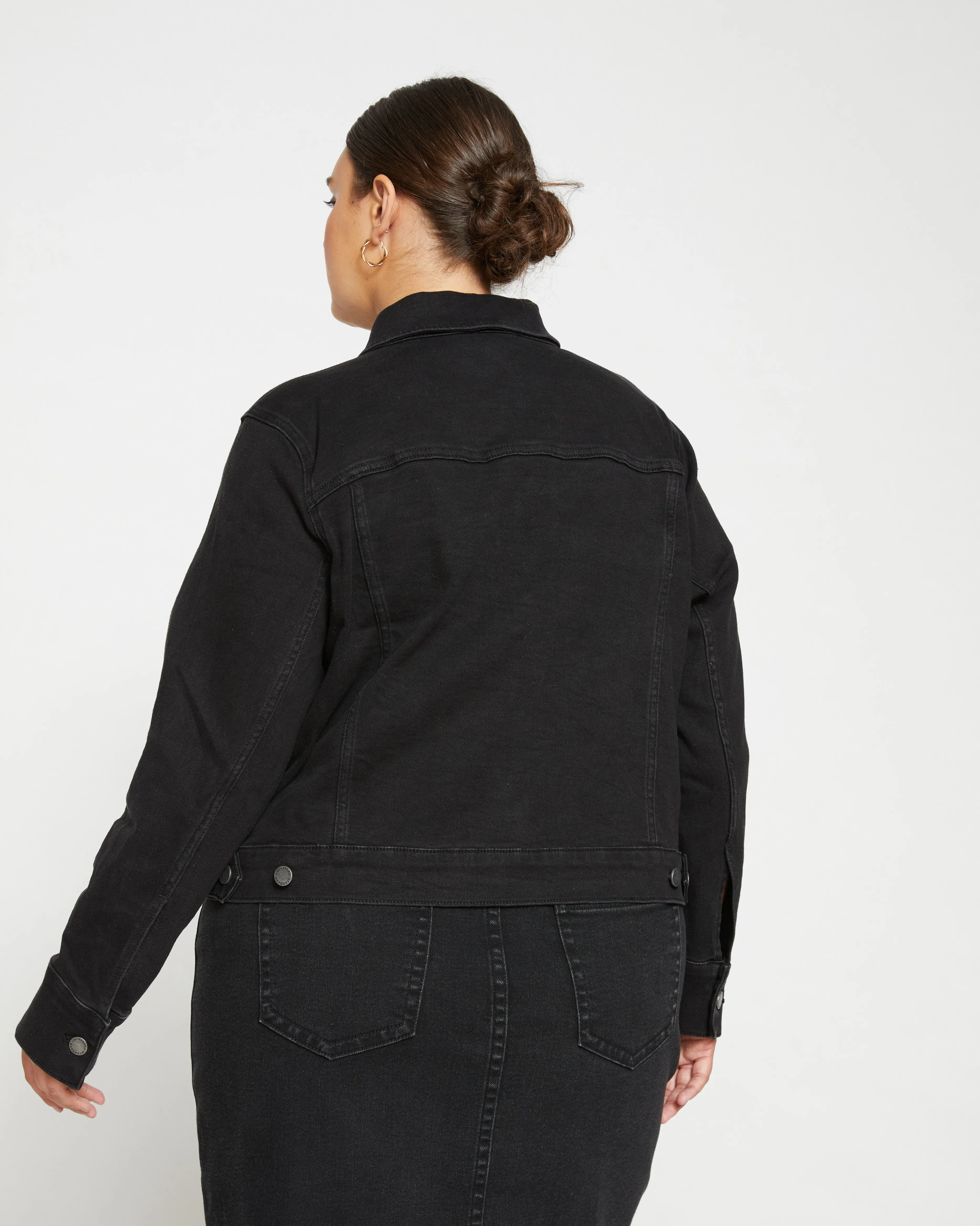Kelsey Denim Jacket - Broken Black sold by Universal Standard product image thumbnail 4