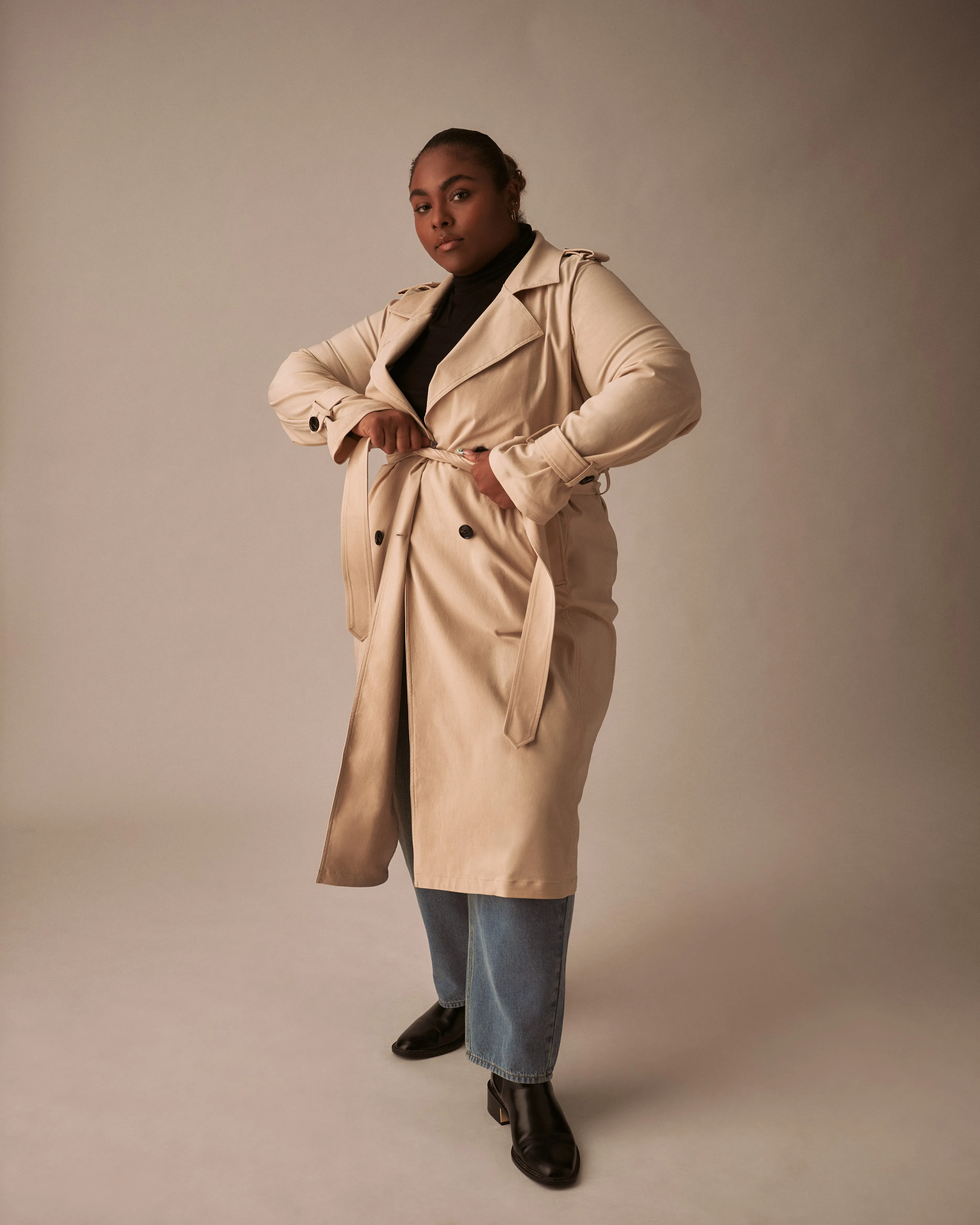 Henning x US Park Soft Trench - Smoke sold by Universal Standard