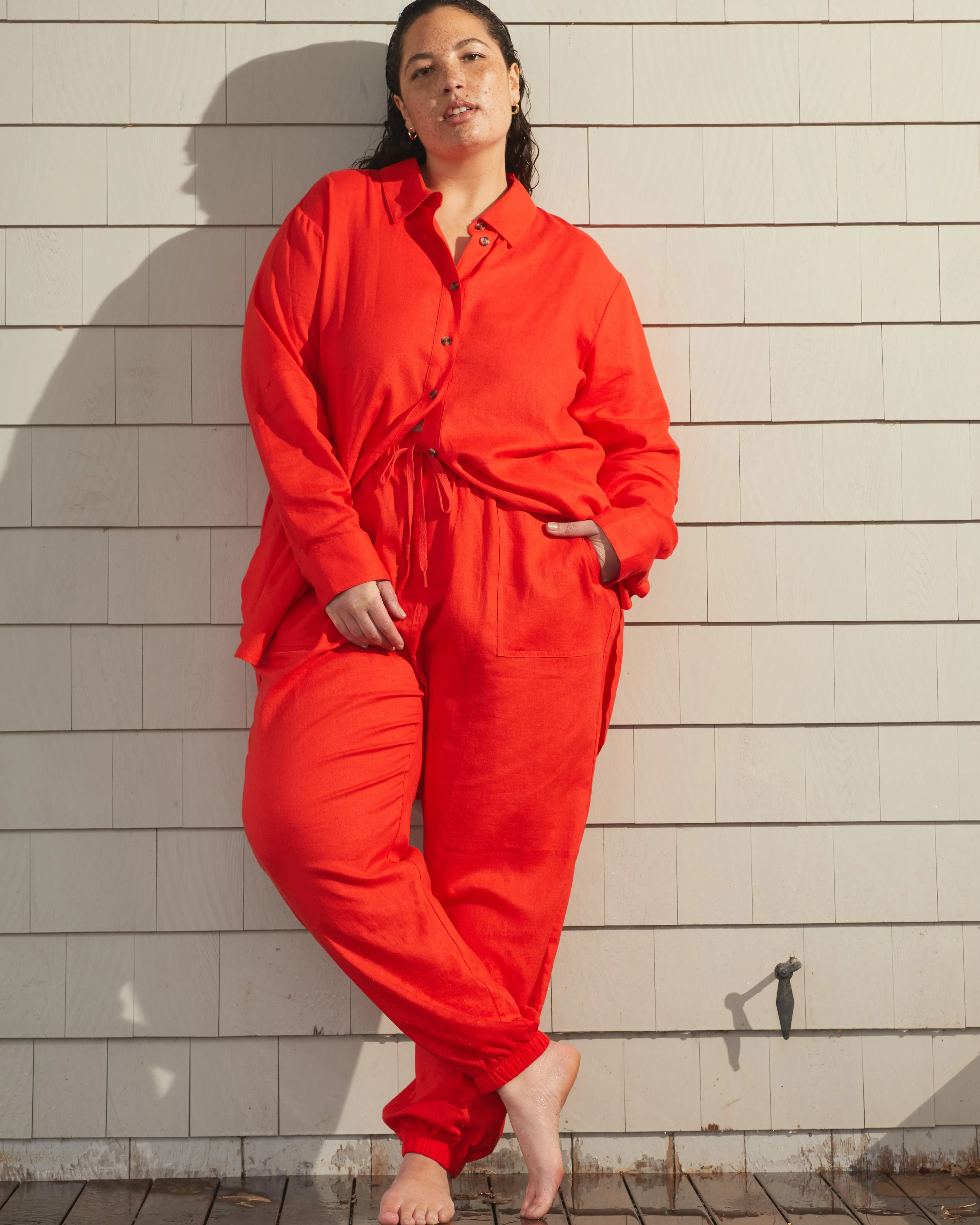 Dawn Linen Hi Low Tunic - Shoreline Sunset sold by Universal Standard product image thumbnail 4