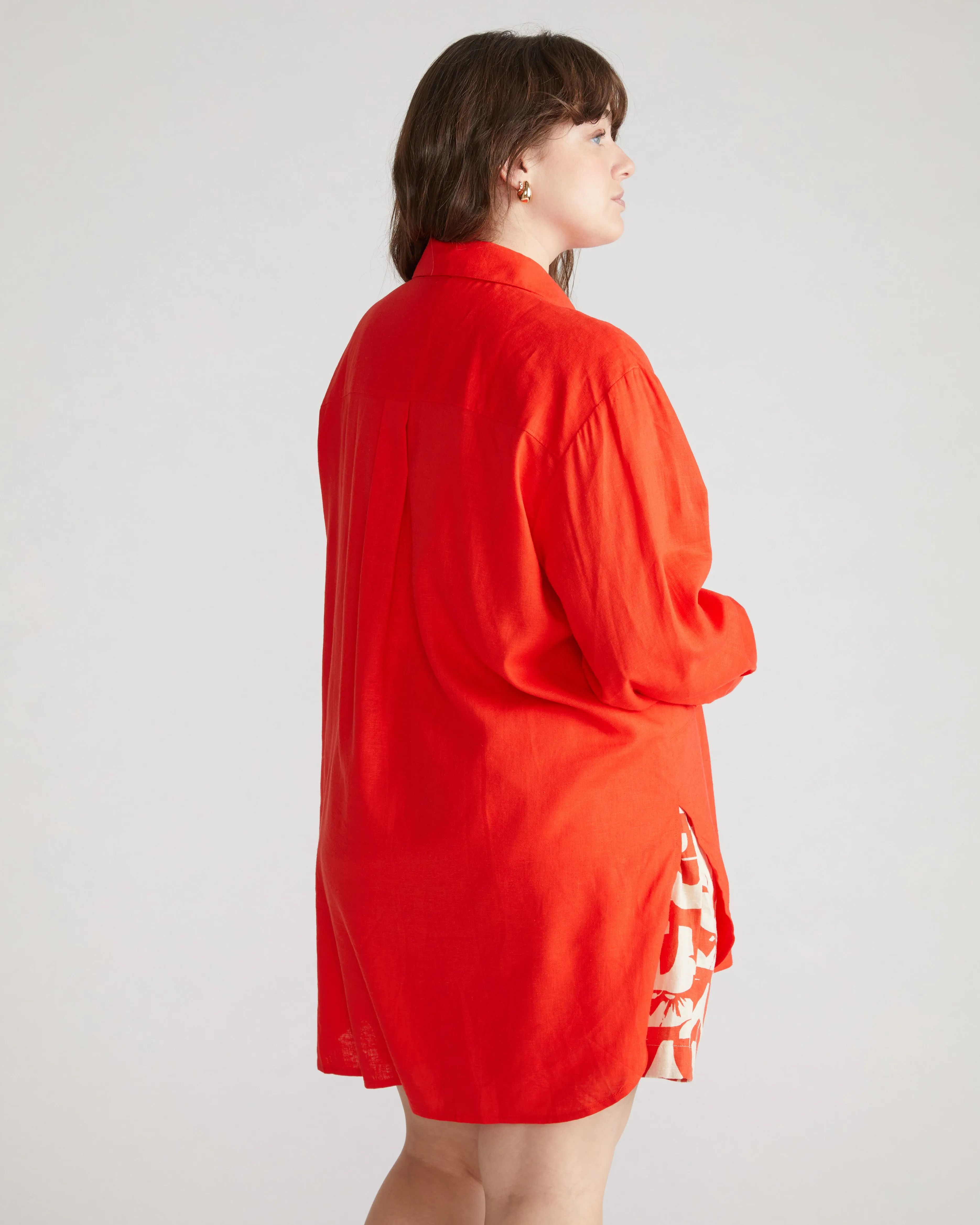 Dawn Linen Hi Low Tunic - Shoreline Sunset sold by Universal Standard product image thumbnail 5