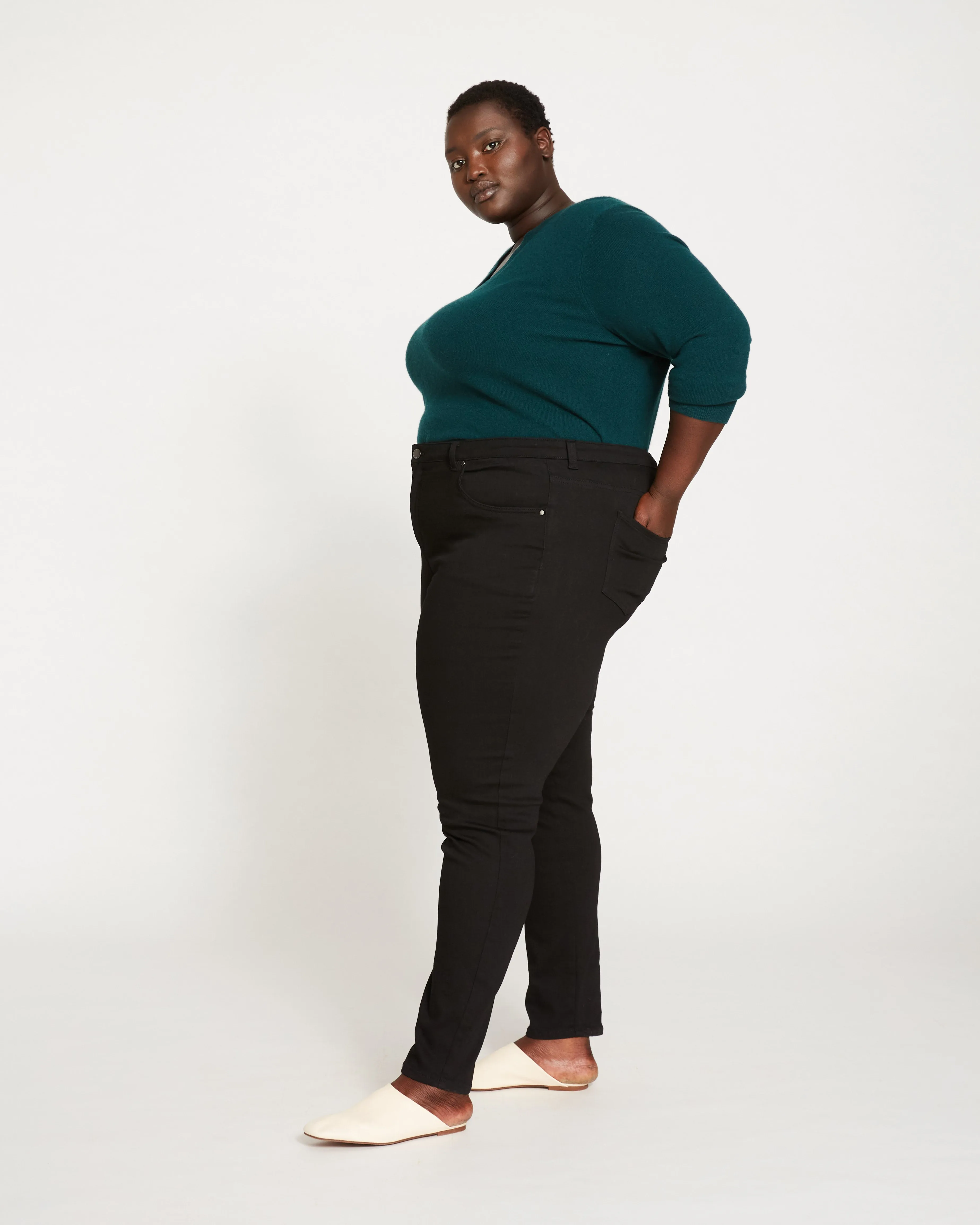 Seine High Rise Skinny Jeans 32 Inch - Black sold by Universal Standard product image thumbnail 4