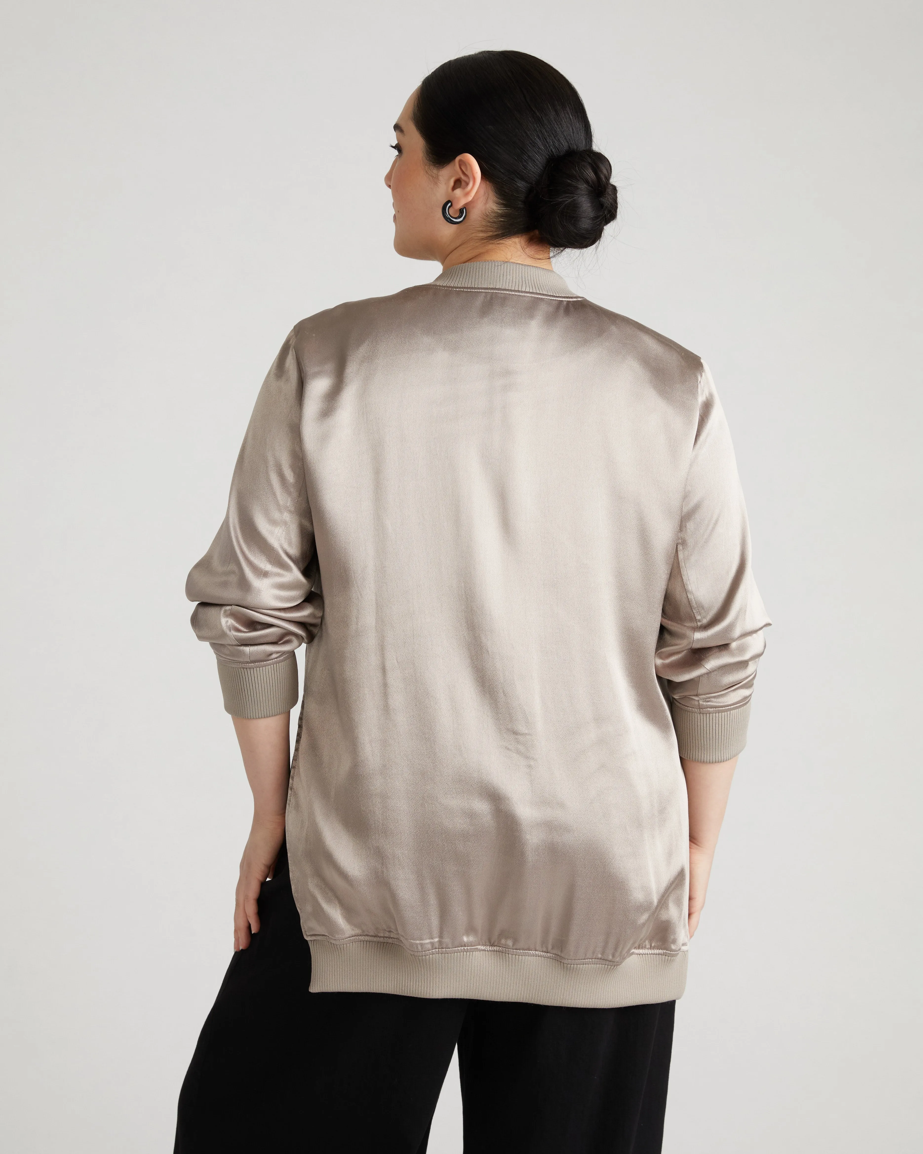 Satin Bomber Jacket - Mollusc sold by Universal Standard product image thumbnail 4