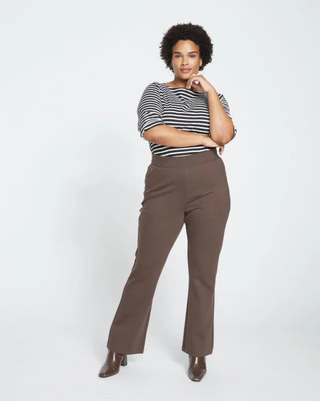 Pull On Bootcut Ponte Pants - Earth sold by Universal Standard