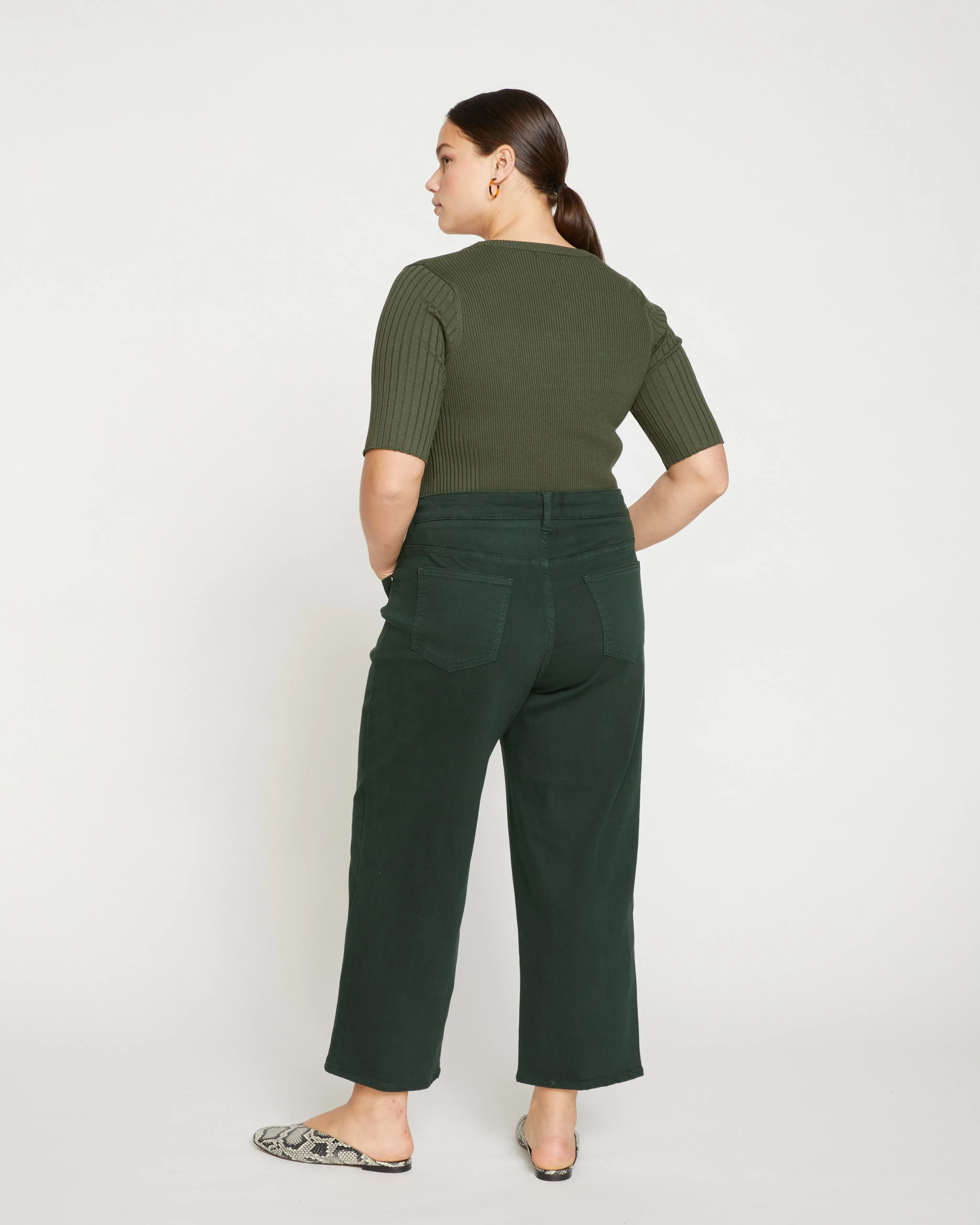 Bae Boyfriend Crop Jeans - Forest Green sold by Universal Standard product image thumbnail 4