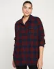 Maine Stretch Flannel Shirt - Black Cherry Plaid sold by Universal Standard