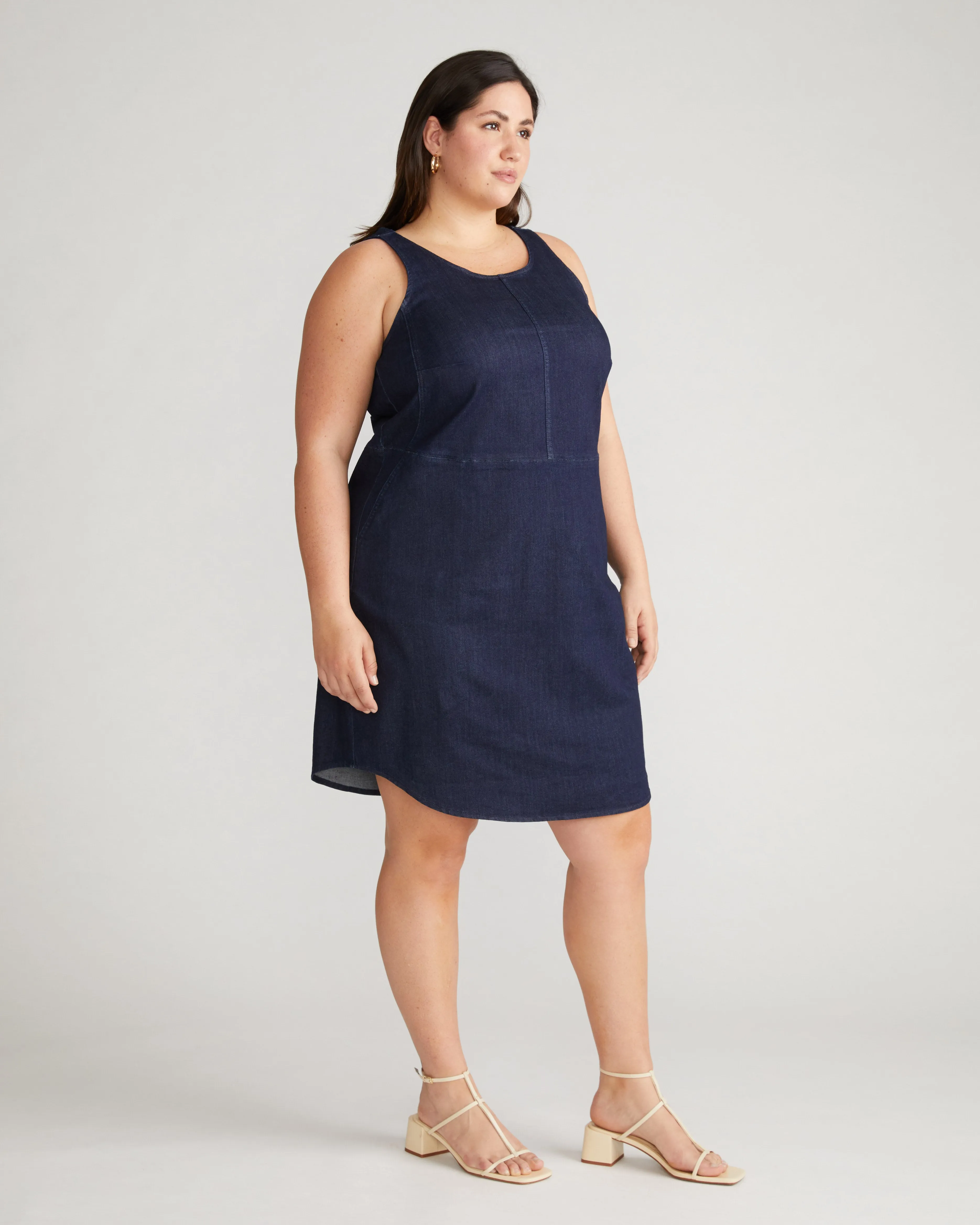 Janis ComfortDenim Easy Dress - Dark Indigo sold by Universal Standard product image thumbnail 3