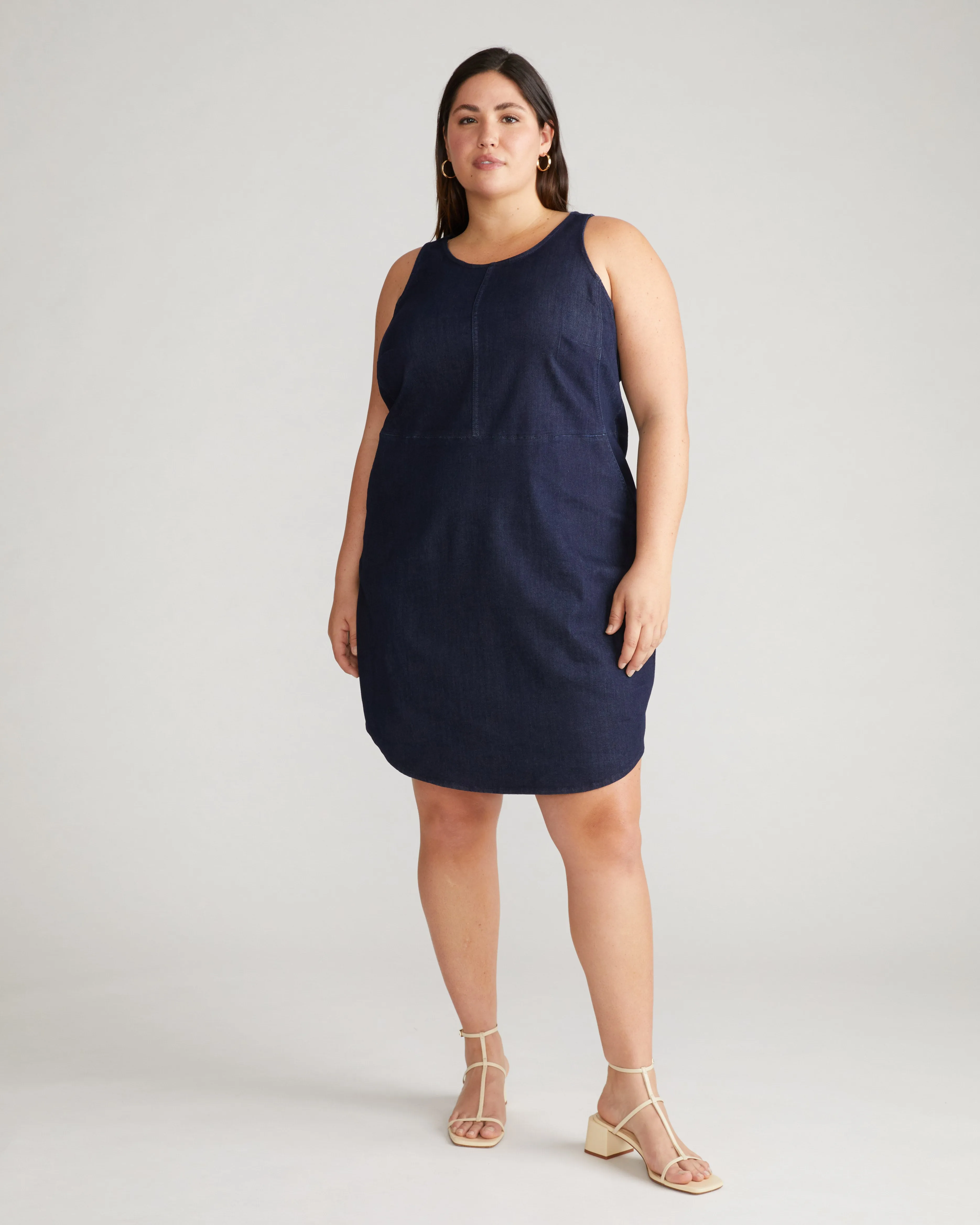 Janis ComfortDenim Easy Dress - Dark Indigo sold by Universal Standard product image thumbnail 2
