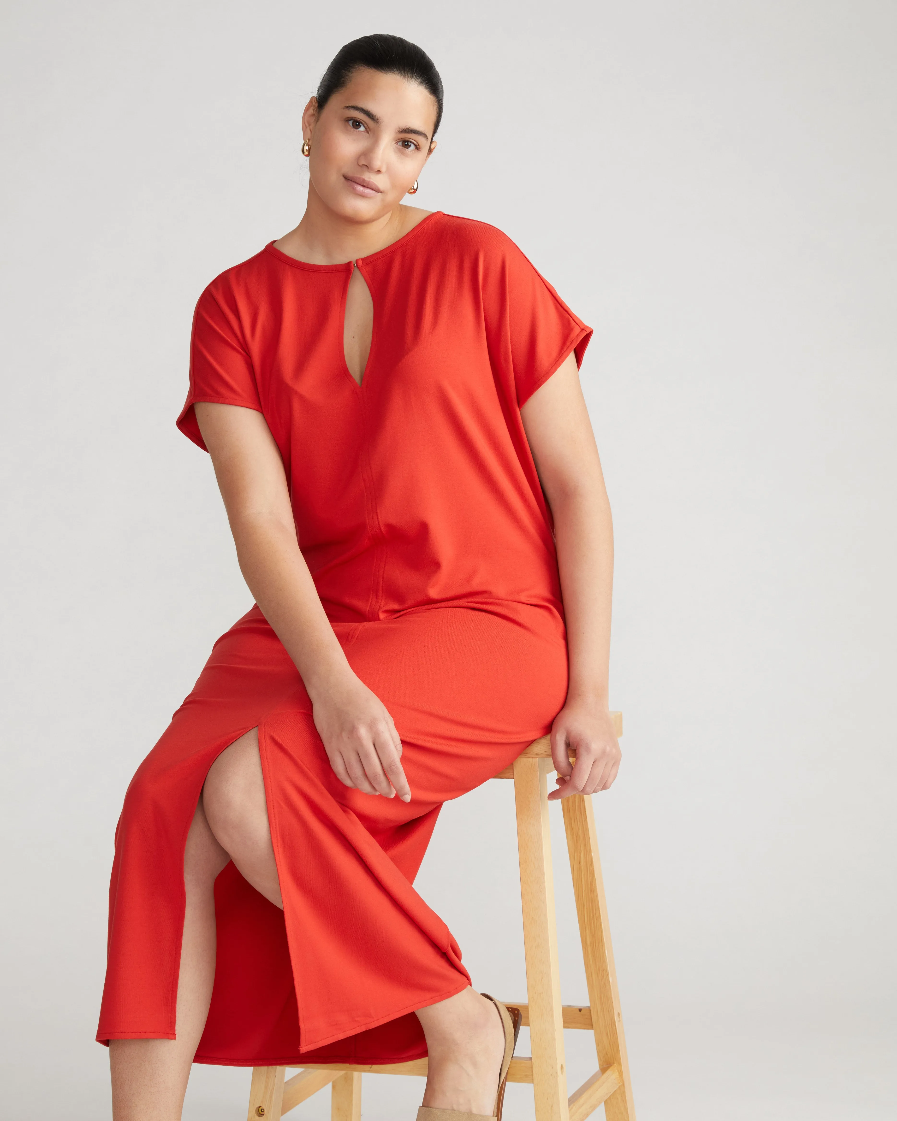 Spritz Divine Jersey Shift Dress - Sanguinello sold by Universal Standard