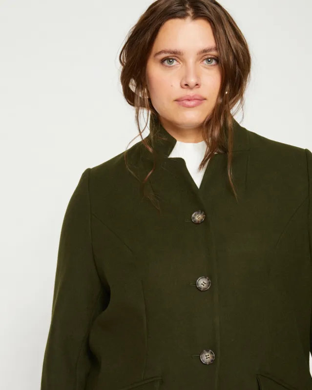 Beas Coat - Evening Forest sold by Universal Standard