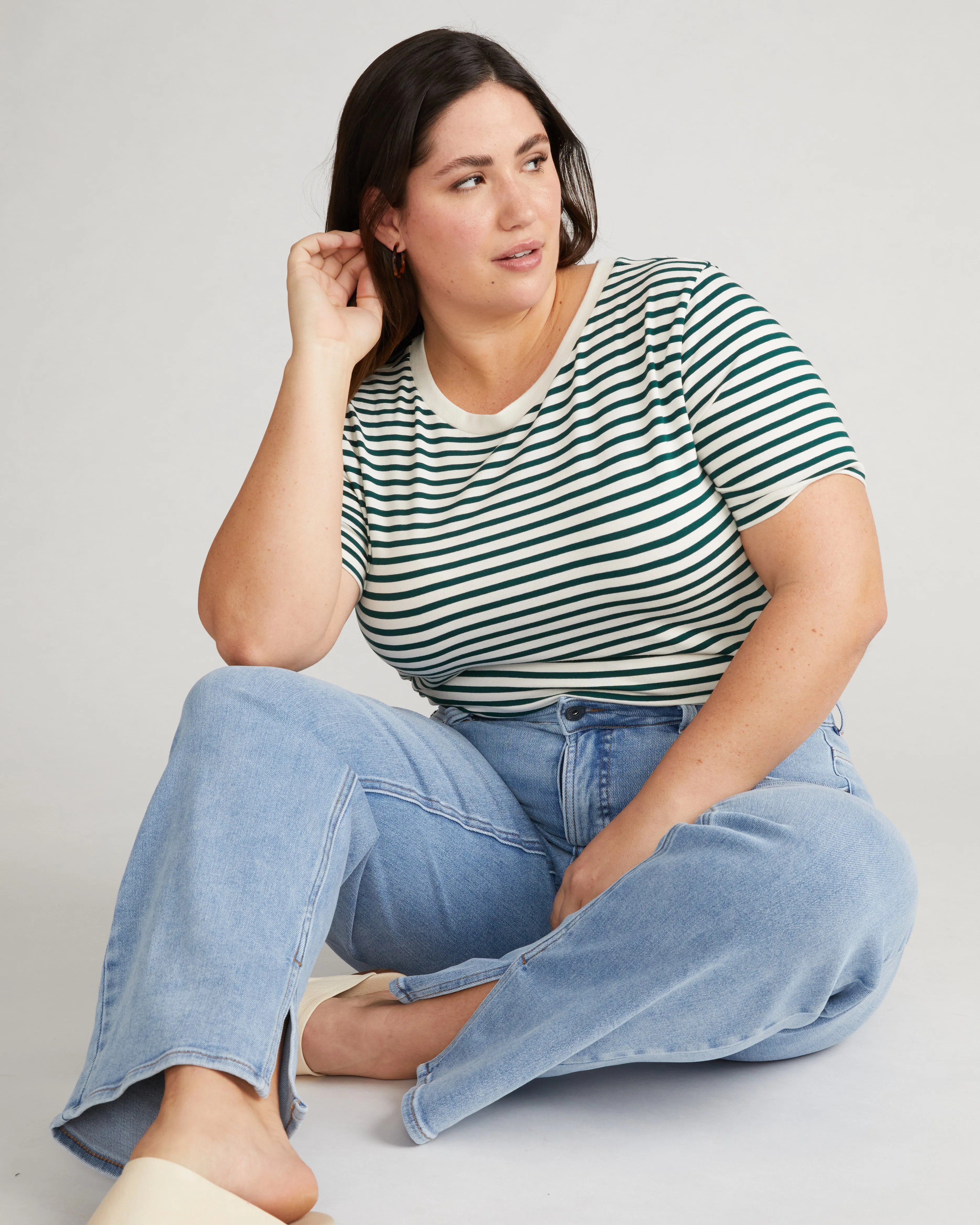 Mimi High Rise Split Hem Jeans 30 Inch - All Blue sold by Universal Standard product image thumbnail 2