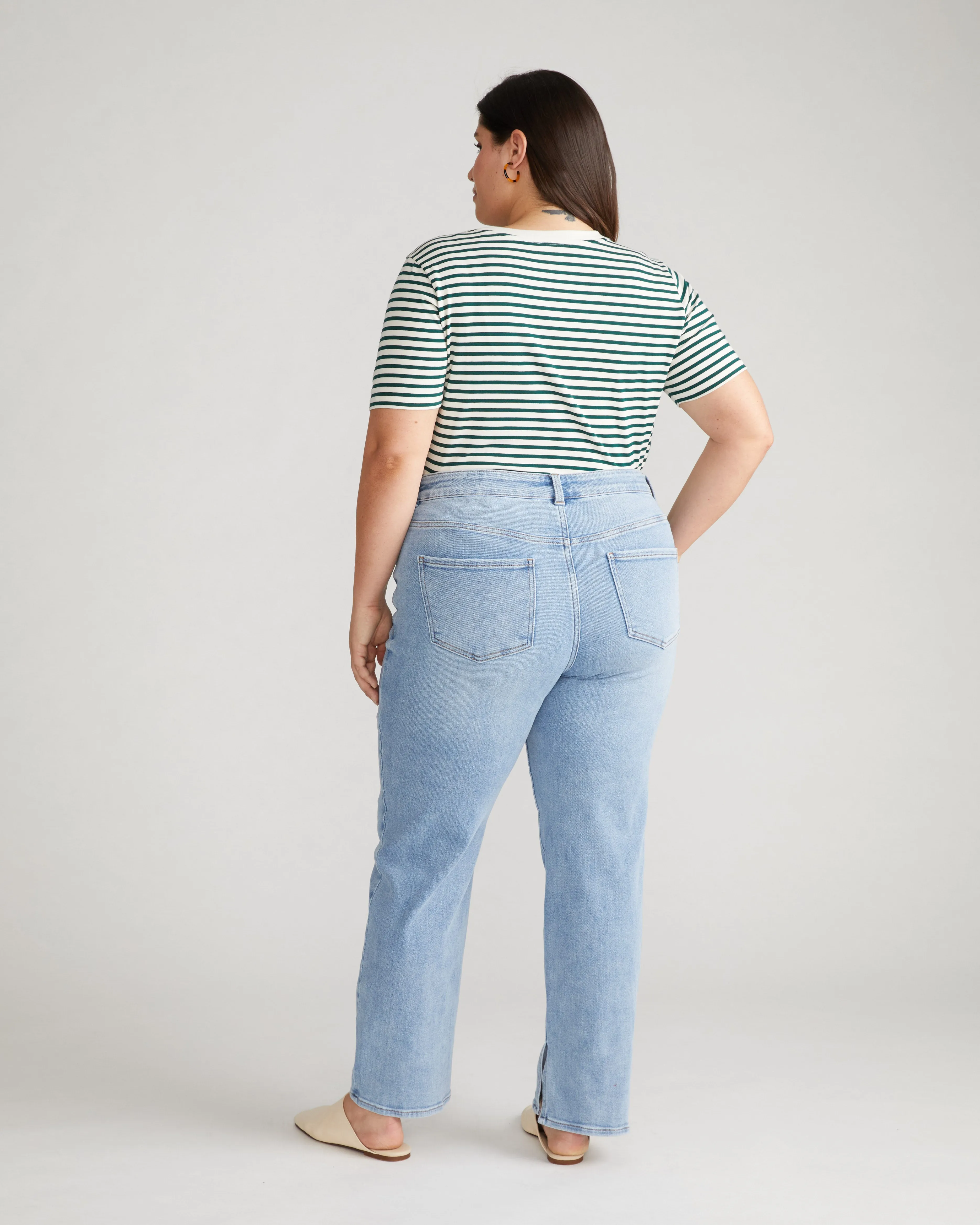 Mimi High Rise Split Hem Jeans 30 Inch - All Blue sold by Universal Standard product image thumbnail 4