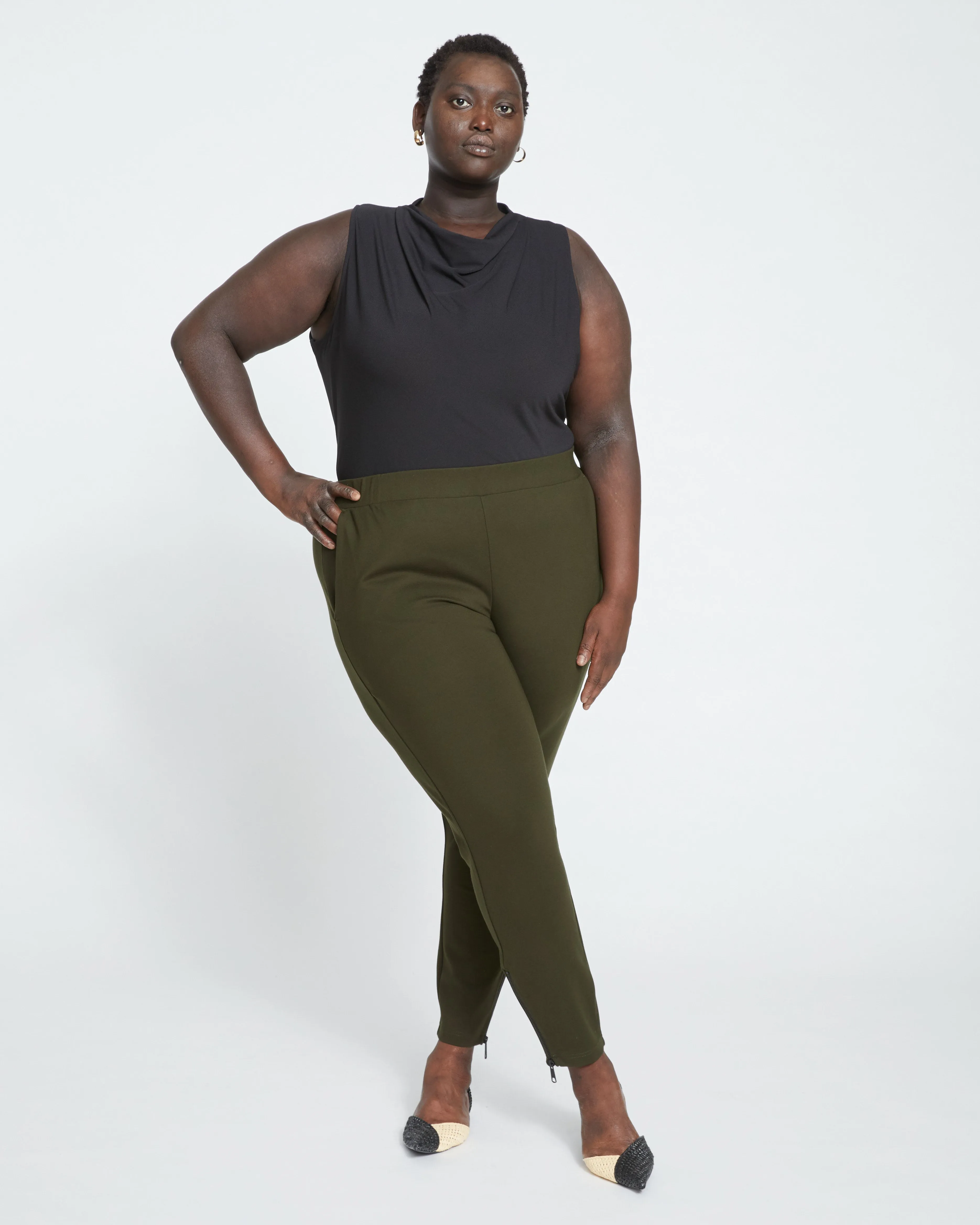 Moro Pocket Signature Ponte Pants - Evening Forest sold by Universal Standard product image thumbnail 2