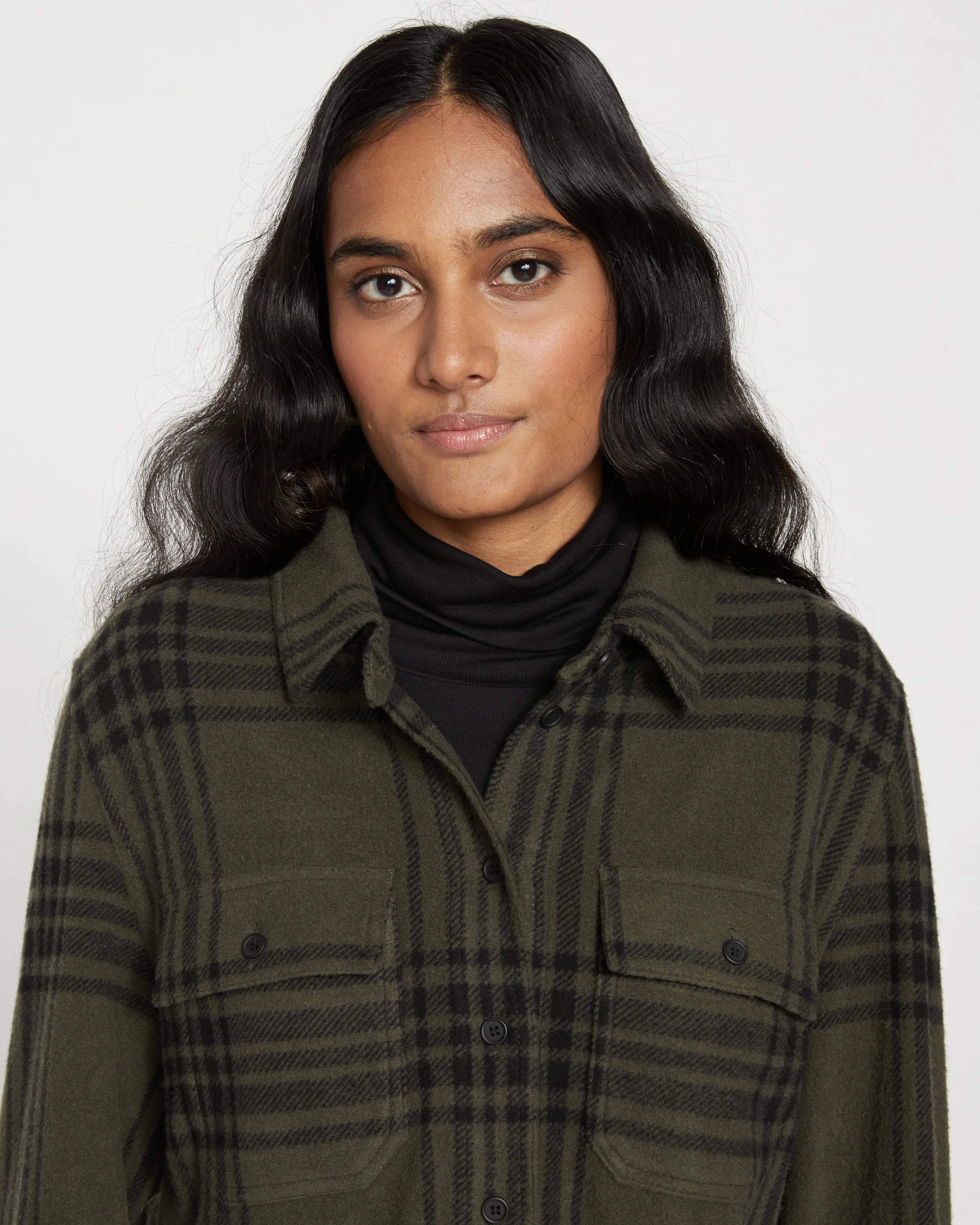 Maine Stretch Flannel Shirt - Night Woods Plaid sold by Universal Standard