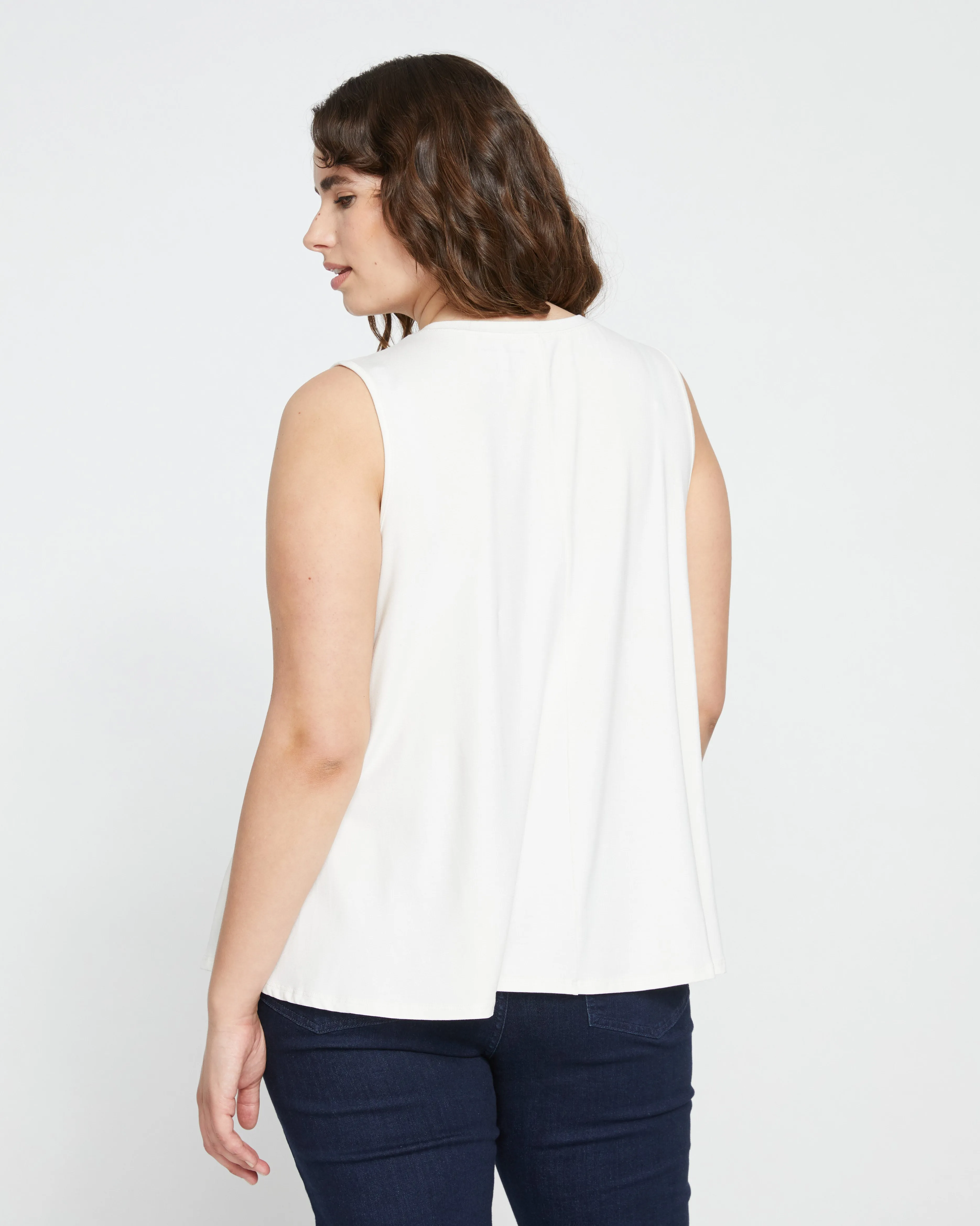Heatwave Divine Jersey Flared Tank - White sold by Universal Standard product image thumbnail 4