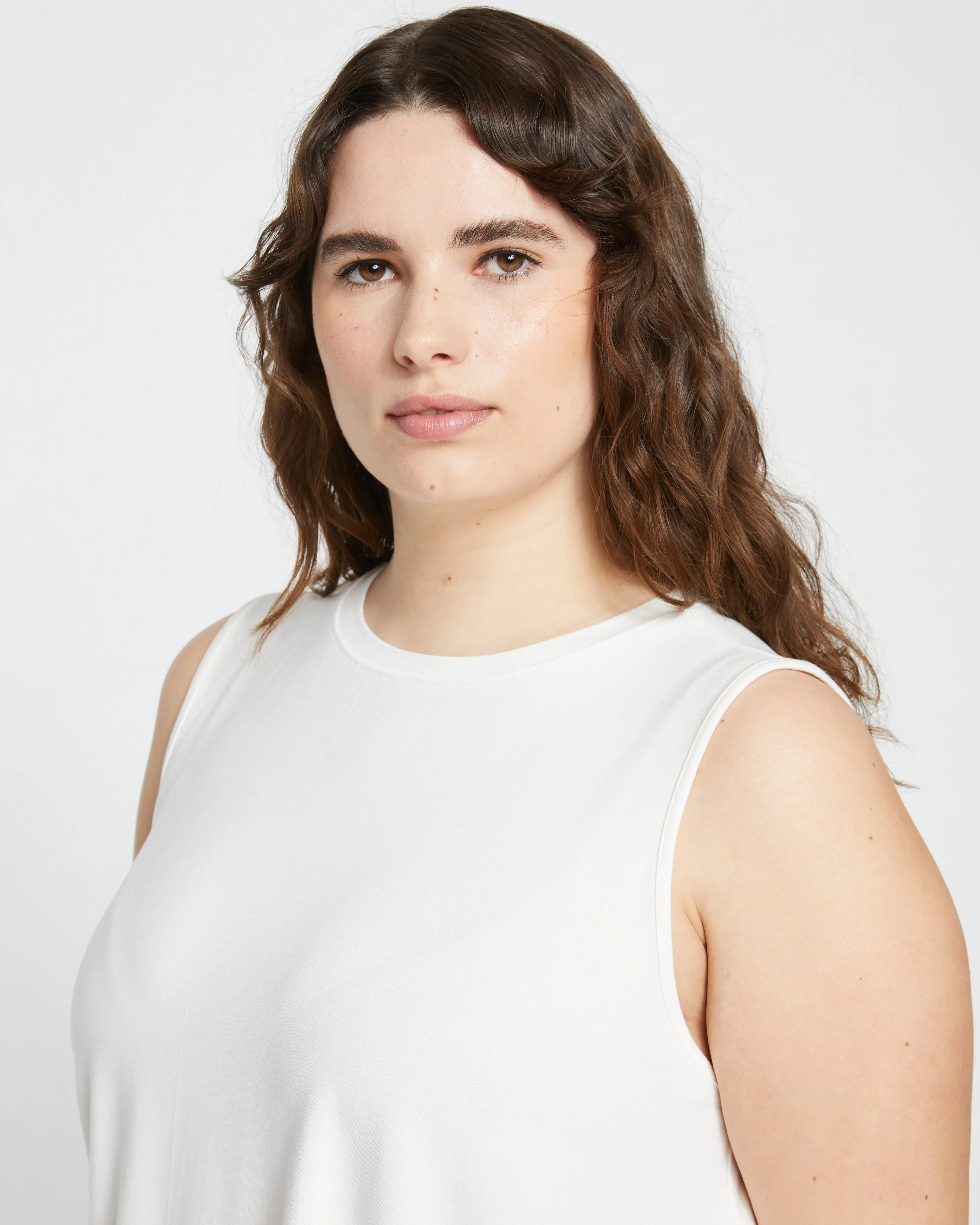 Heatwave Divine Jersey Flared Tank - White sold by Universal Standard product image thumbnail 3