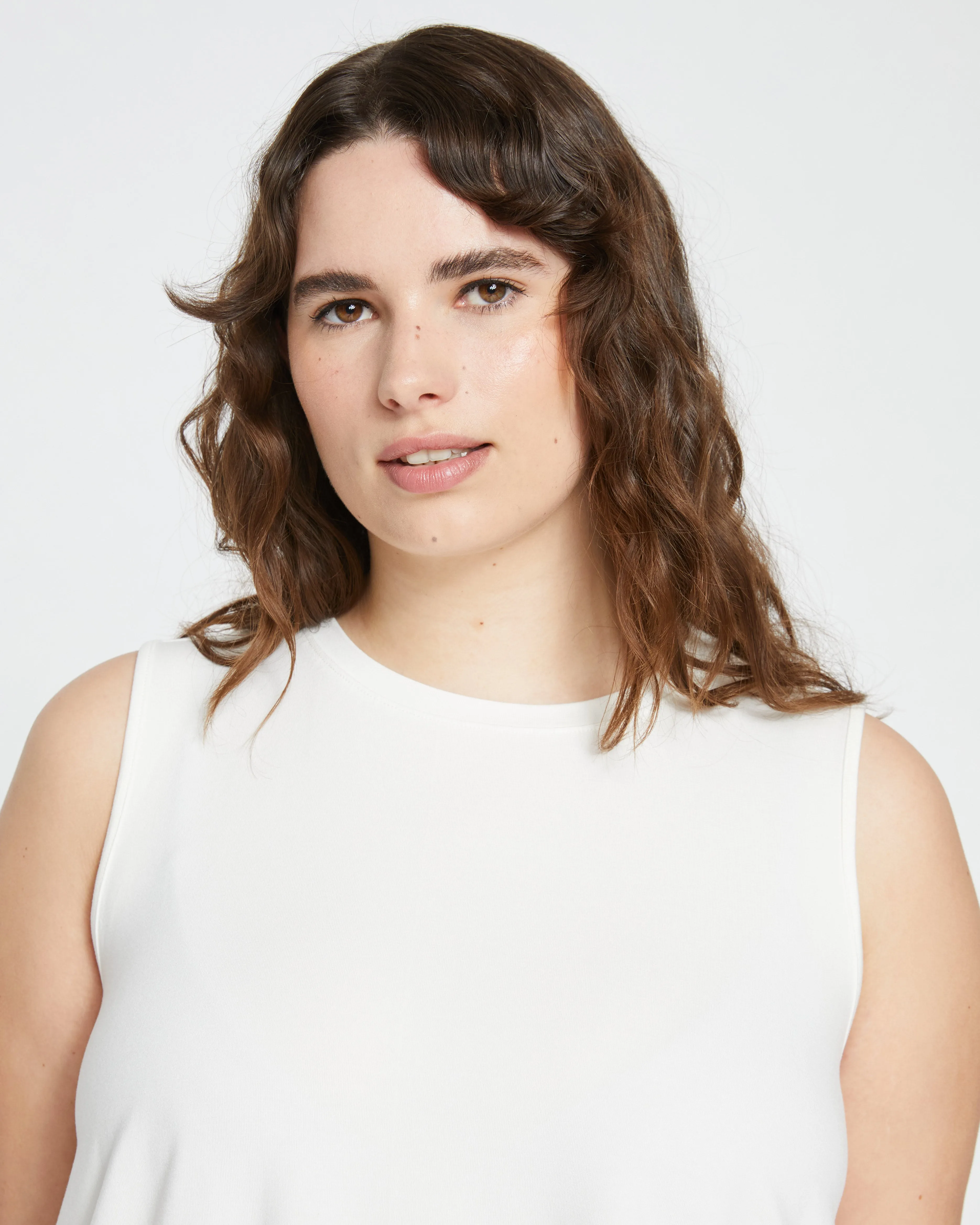 Heatwave Divine Jersey Flared Tank - White sold by Universal Standard product image thumbnail 2