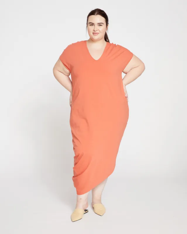 Iconic Geneva V-Neck Dress - Aperol sold by Universal Standard