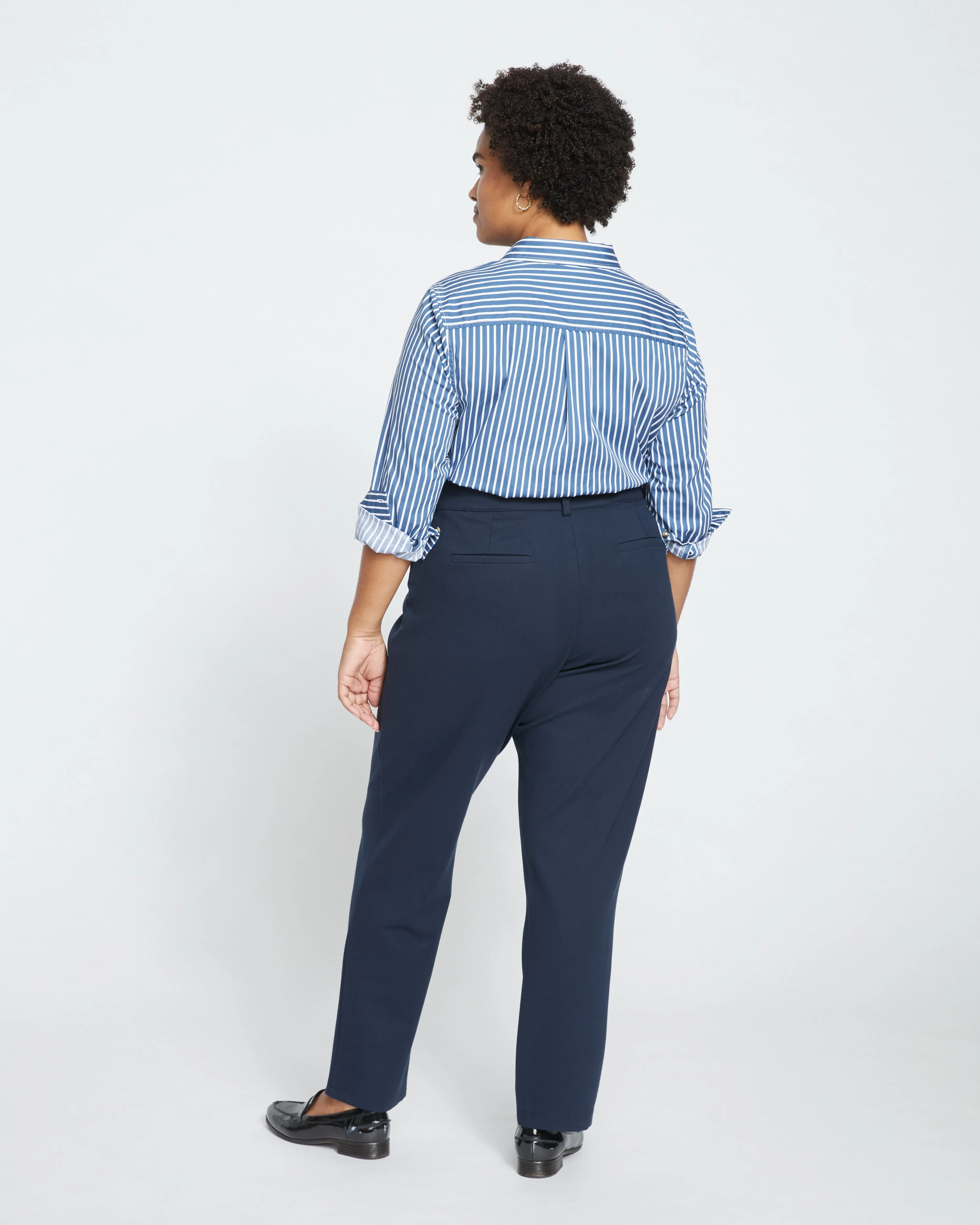 Long Cigarette Ponte Pants - Navy sold by Universal Standard product image thumbnail 4
