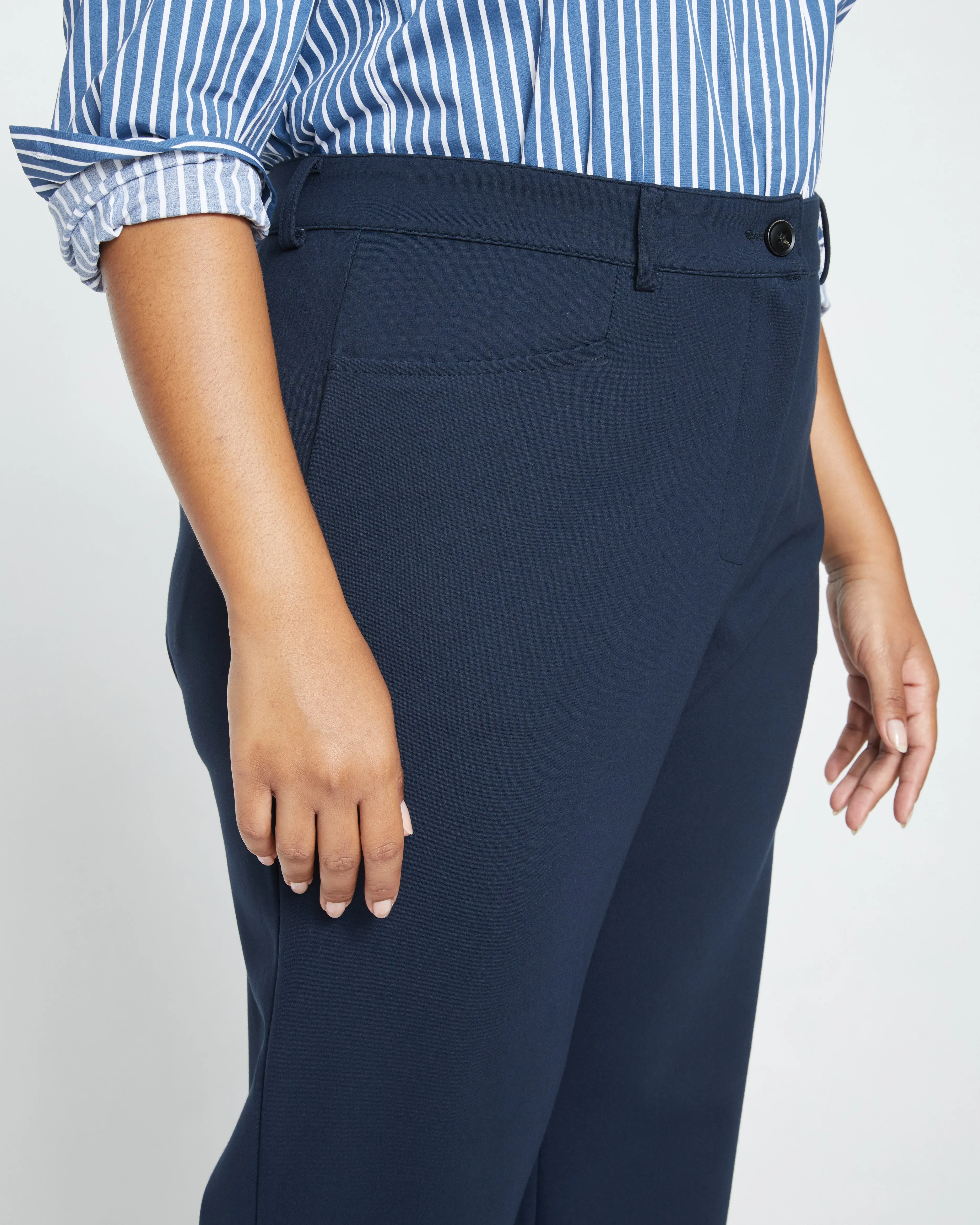 Long Cigarette Ponte Pants - Navy sold by Universal Standard product image thumbnail 2