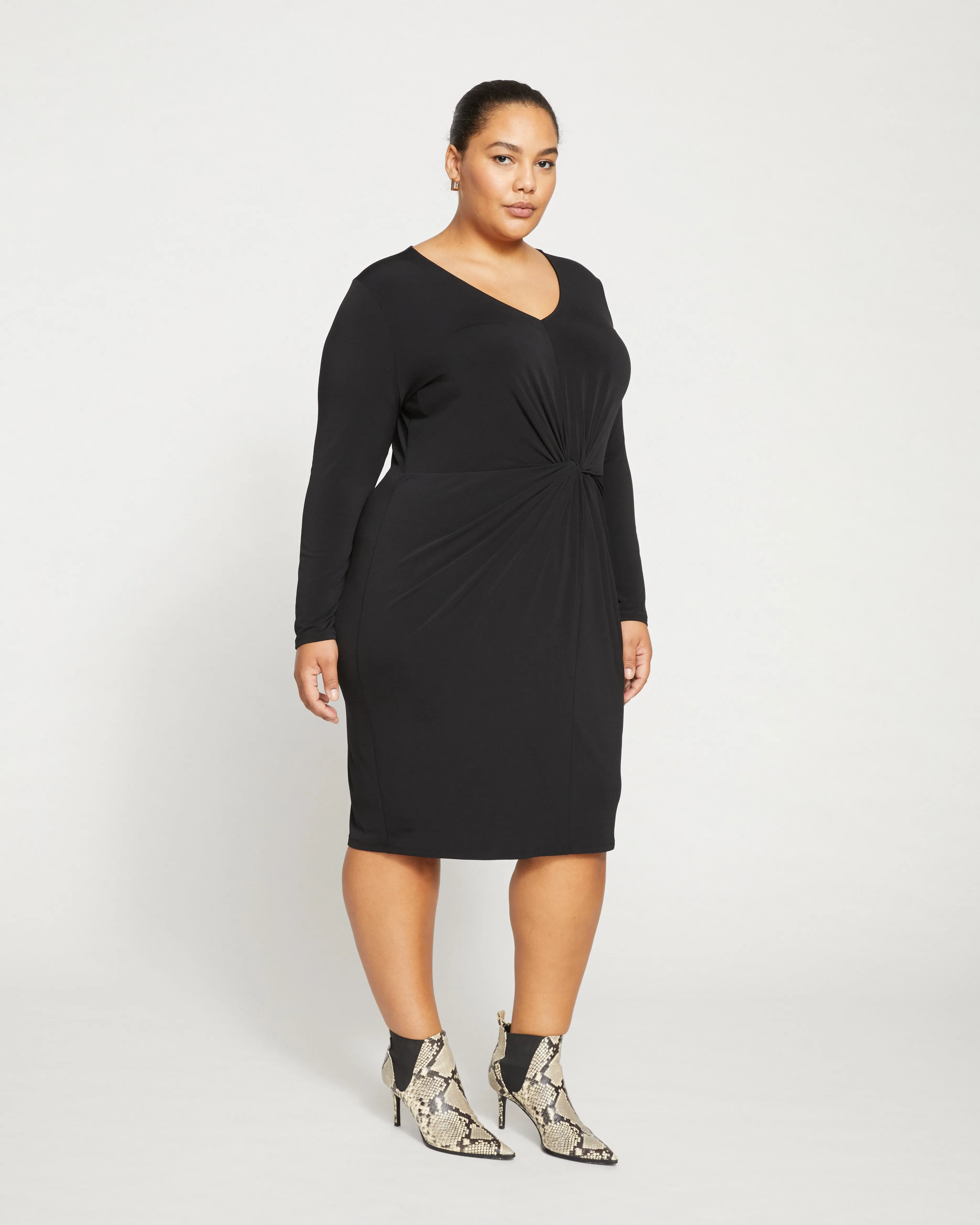 Velvety-Cool Jersey Twist Dress - Black sold by Universal Standard product image thumbnail 3
