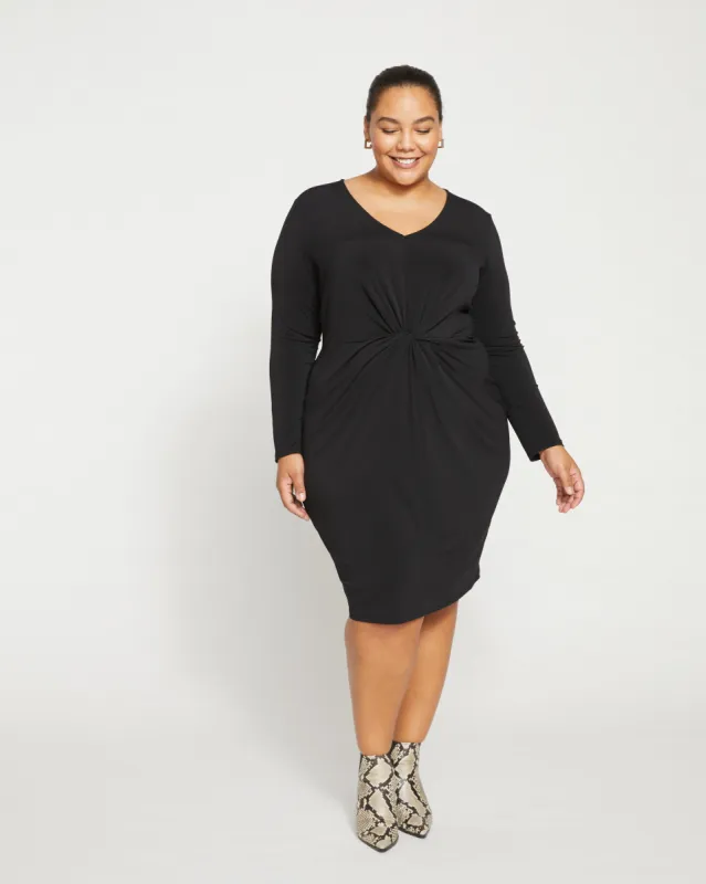 Velvety-Cool Jersey Twist Dress - Black sold by Universal Standard