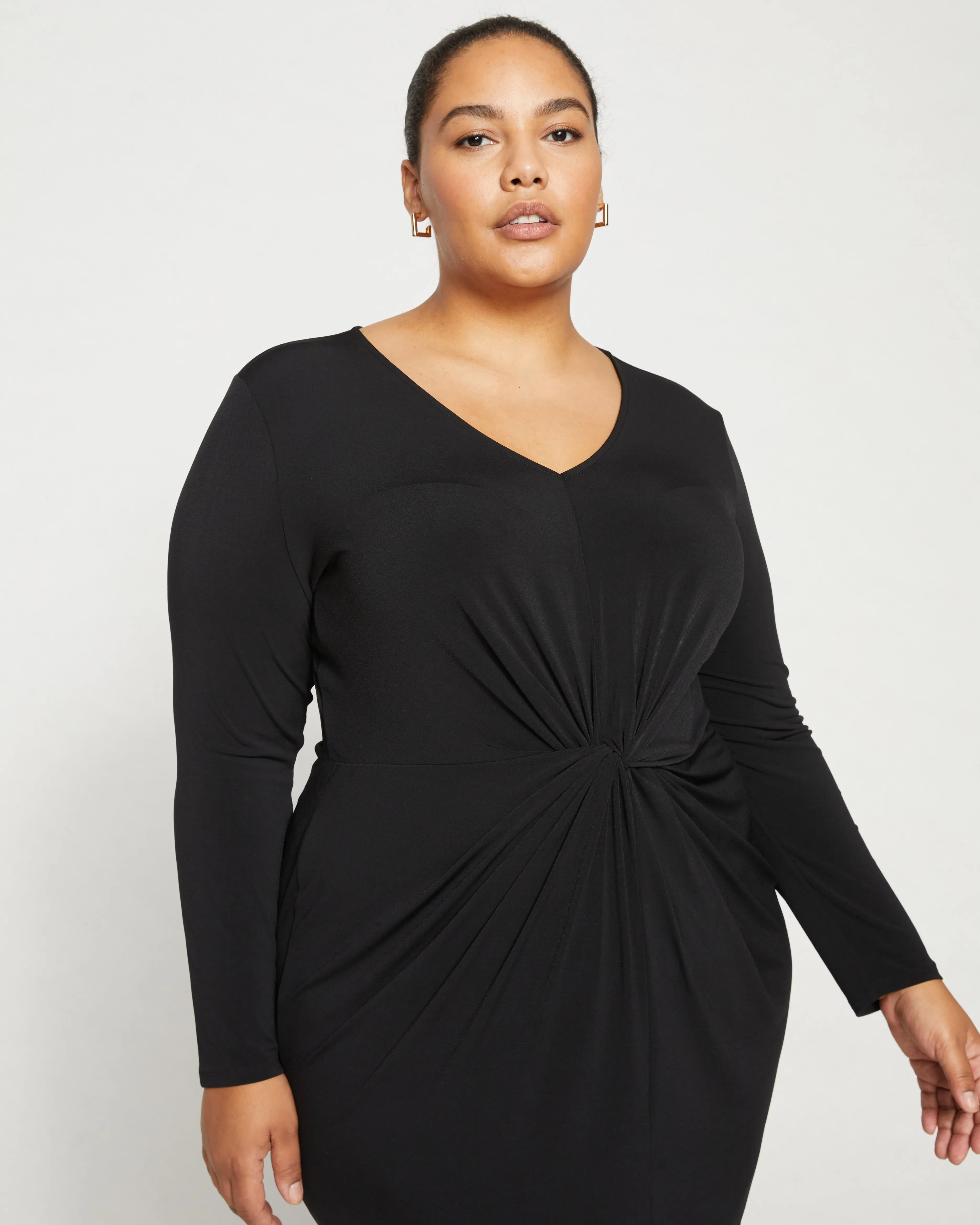 Velvety-Cool Jersey Twist Dress - Black sold by Universal Standard product image thumbnail 2