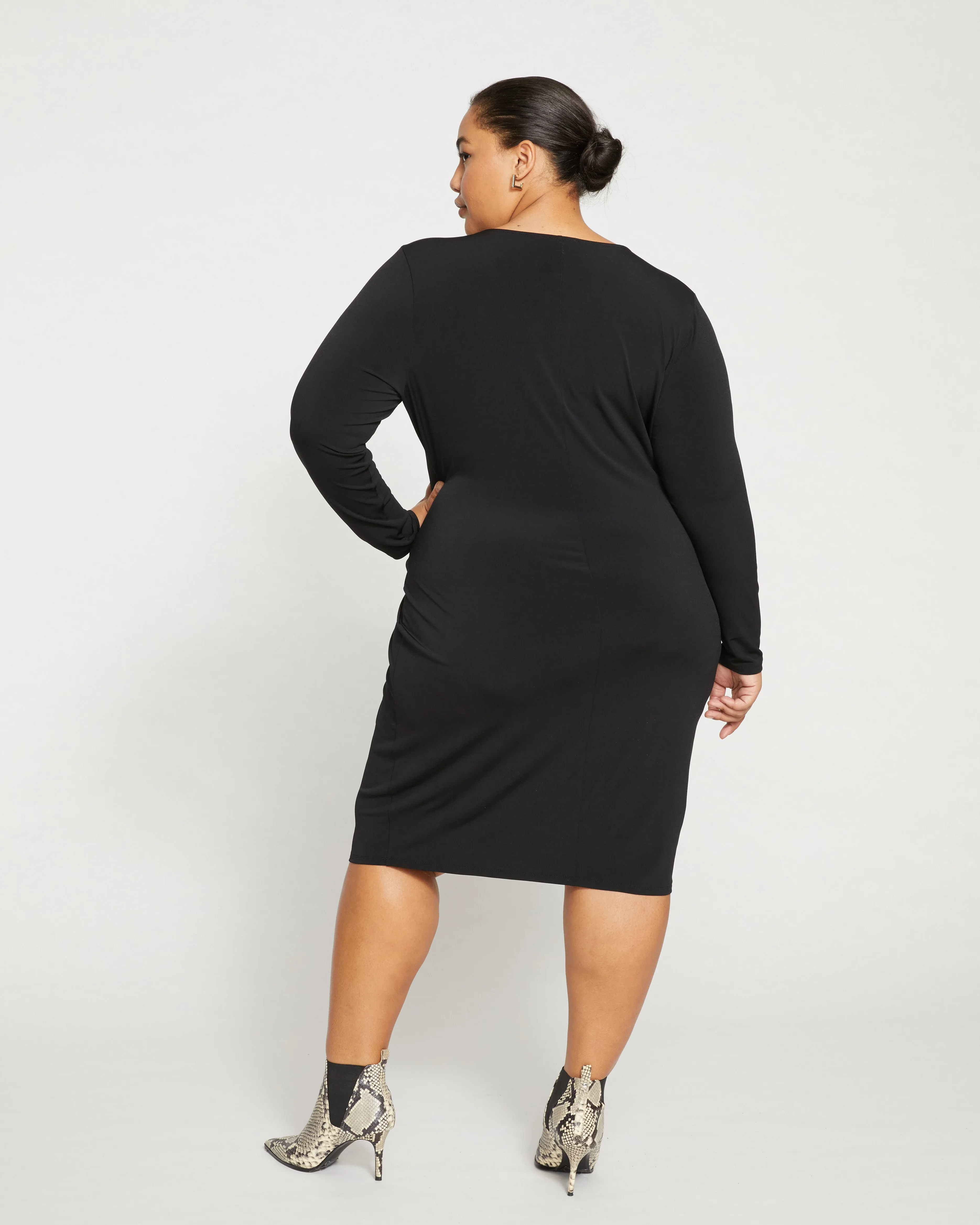 Velvety-Cool Jersey Twist Dress - Black sold by Universal Standard product image thumbnail 4